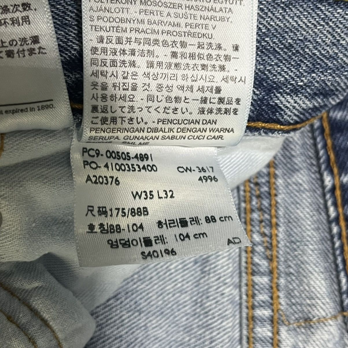 Levi's Vintage Levi's 505 Grunge Skater 2000s Blue Jeans 35x32 Size US 35 - 11 Thumbnail