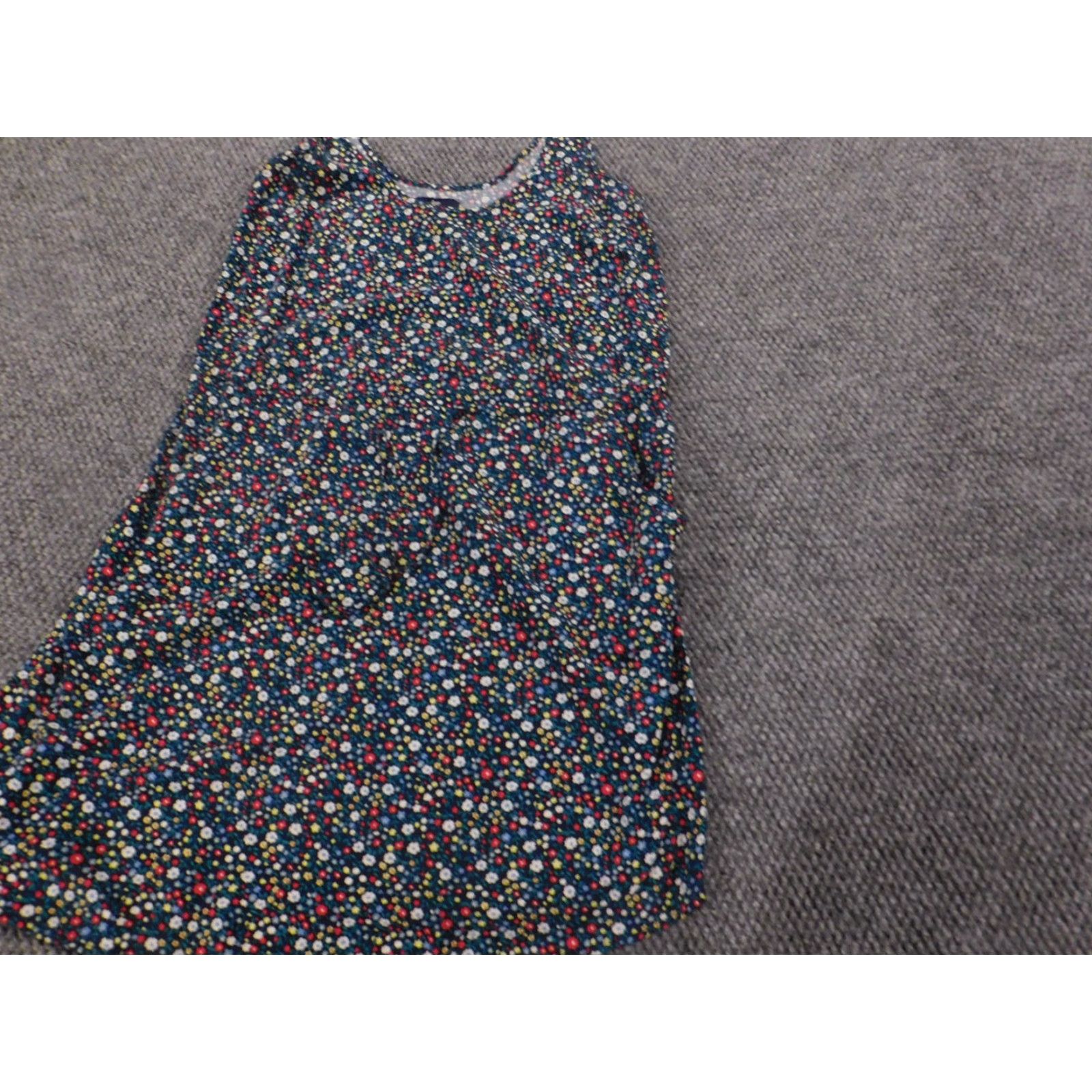 Gap Gap Dress A-Line Sundress Women Small Blue Floral Sleeveless Knit Viscose Rayon Dolman Sleeve Ruffle Long Dress Size S / US 4 / IT 40 - 2 Thumbnail