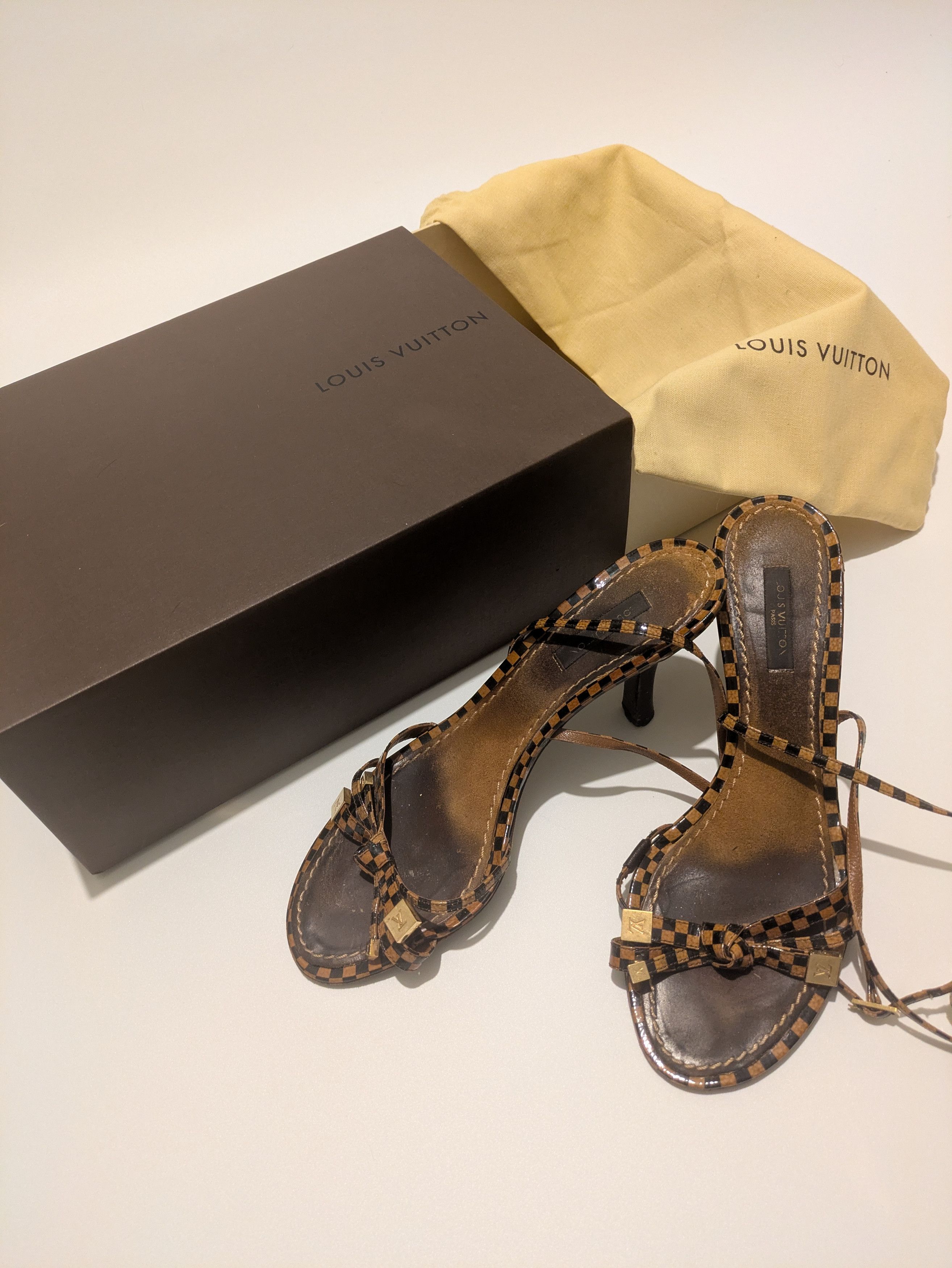 Louis Vuitton Vintage y2k Louis Vuitton heeled strappy sandals Size US 6 / IT 36 - 1 Thumbnail