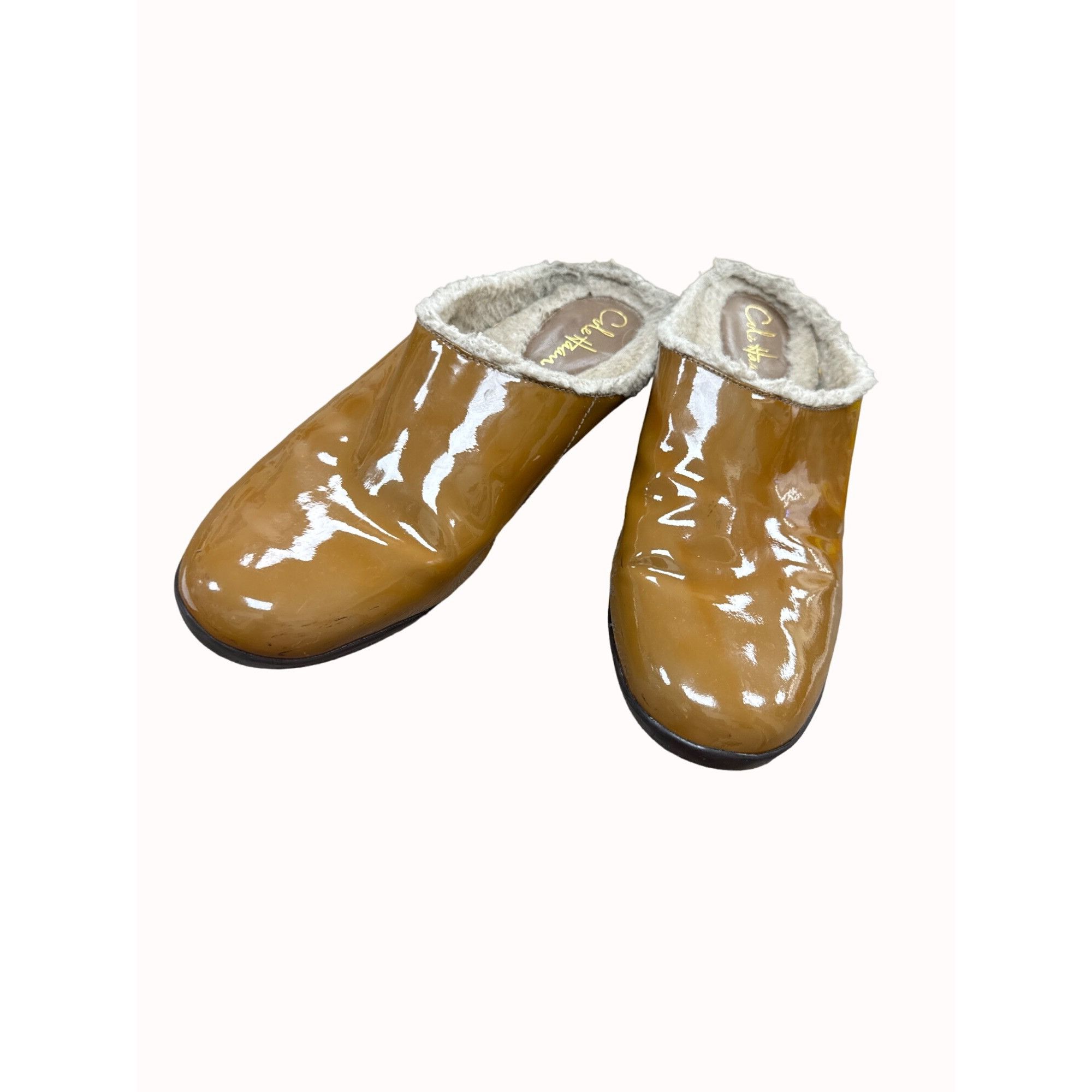 Cole Haan Cole Haan women’s brown patent leather lined slip clogs sho Size US 10 / IT 40 - 11 Thumbnail