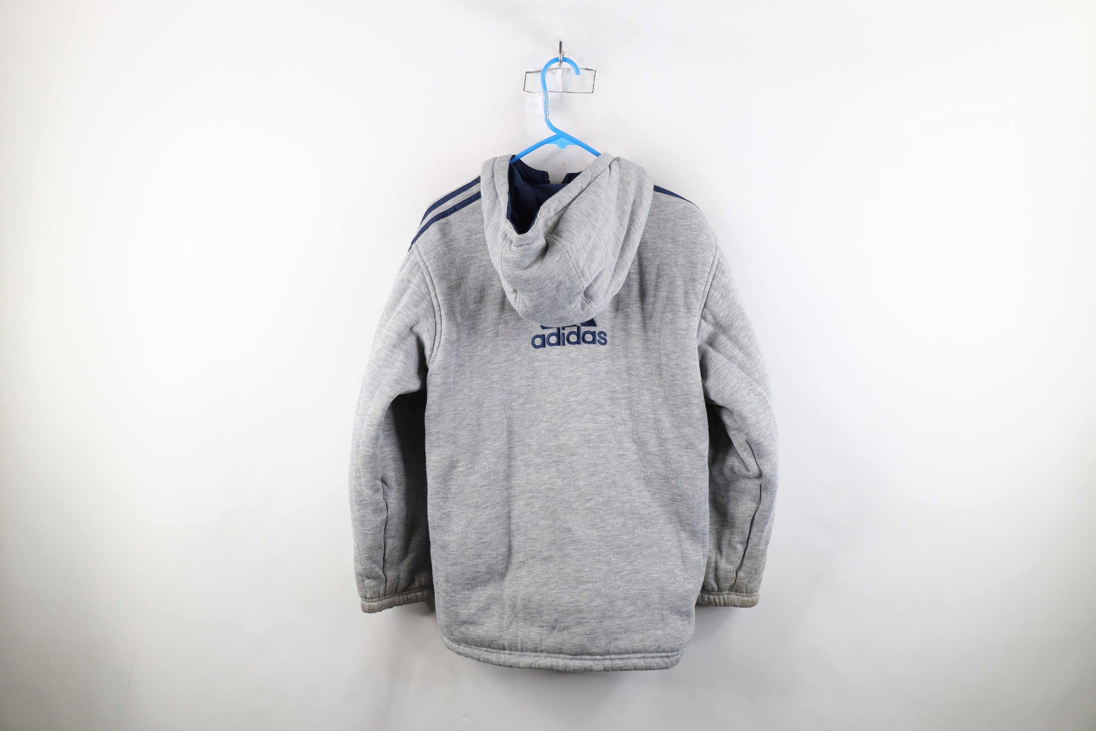Adidas × Vintage Vintage Y2K 2003 Adidas Striped Reversible Hooded Jacket Size L / US 10 / IT 46 - 14 Thumbnail