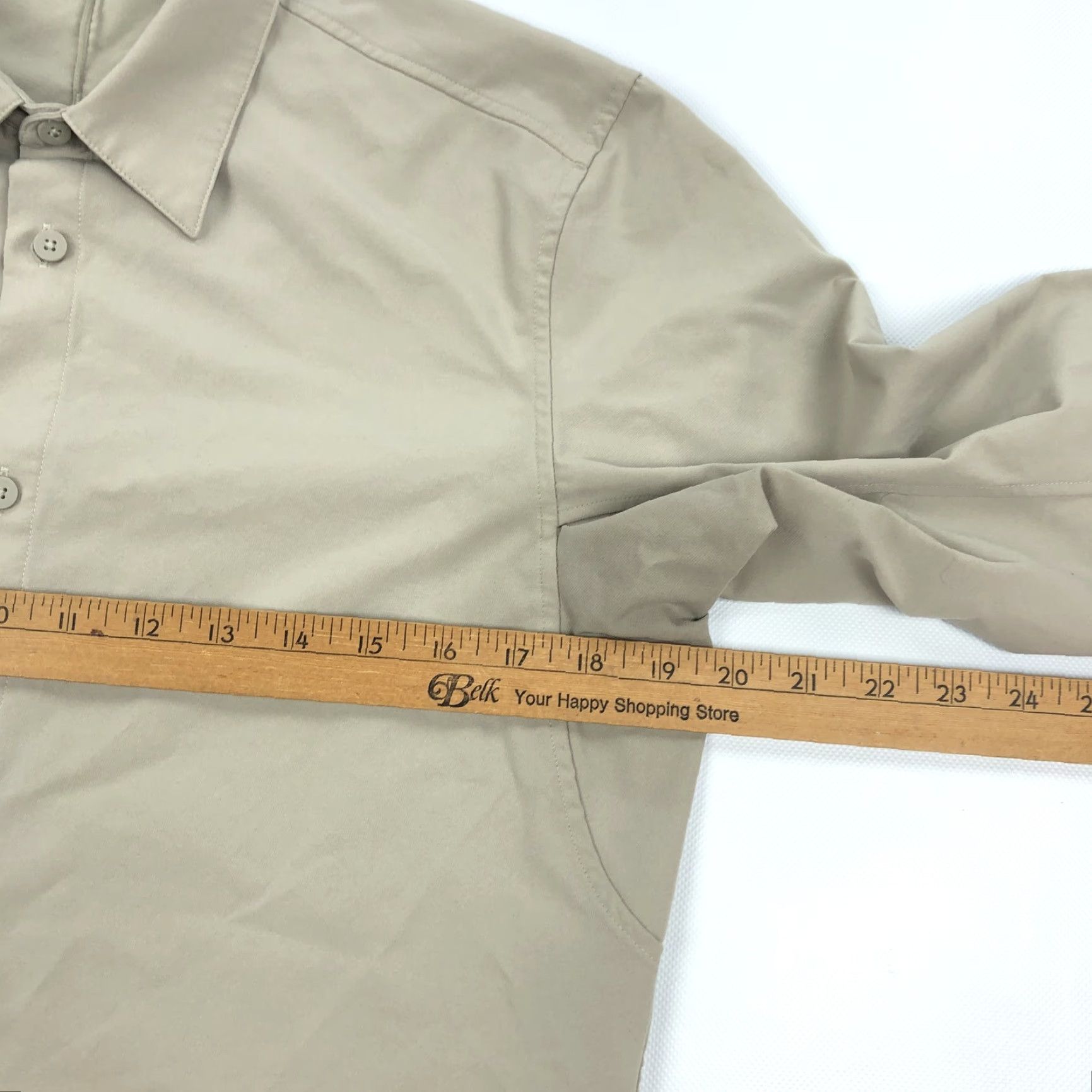 Lululemon Lululemon Men's Long Sleeve Button-Down Shirt Casual Size M Beige Size US M / EU 48-50 / 2 - 4 Thumbnail