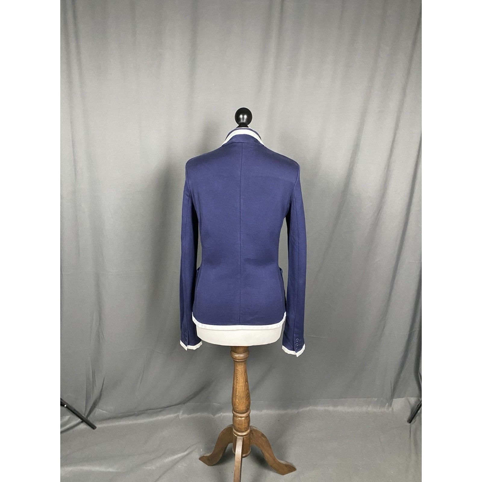 Ralph Lauren Ralph Lauren Contrast Lapel Big Logo Women's Blue Blazer Jac Size M / US 6-8 / IT 42-44 - 7 Thumbnail