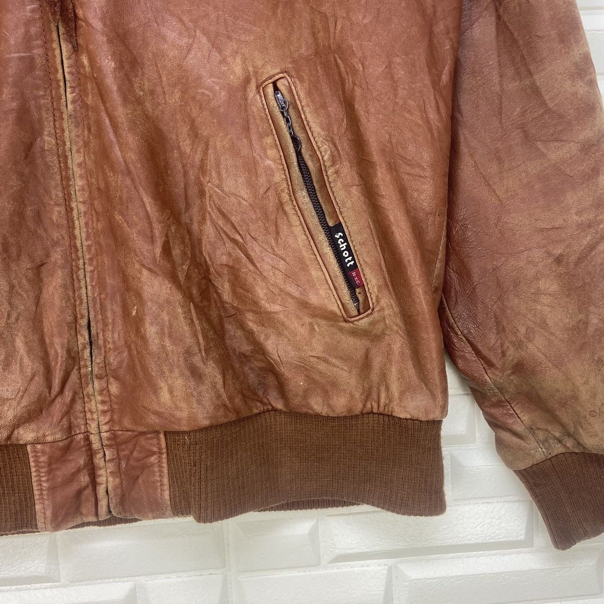 Schott Schott N.Y.C Sportswear Sheep Skin Genuine Leather Jacket Size US S / EU 44-46 / 1 - 6 Thumbnail