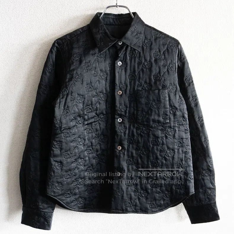 Comme des Garcons Comme Des Garcons Black embroidered quilted shirt coat Size M / US 6-8 / IT 42-44 - 1 Thumbnail