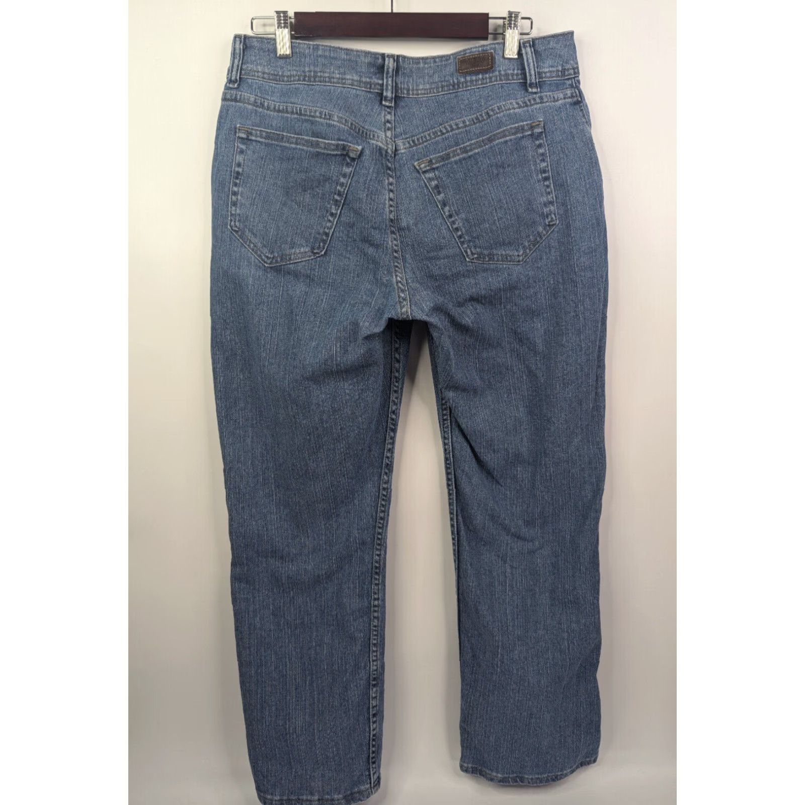 Vintage Lee Jeans Raiders Straight Leg Womens Size 14P Petites Denim Blue 130G188 Cotton Blend 99% Cotton 1% Spandex Size 36" / US 14 / IT 50 - 3 Thumbnail