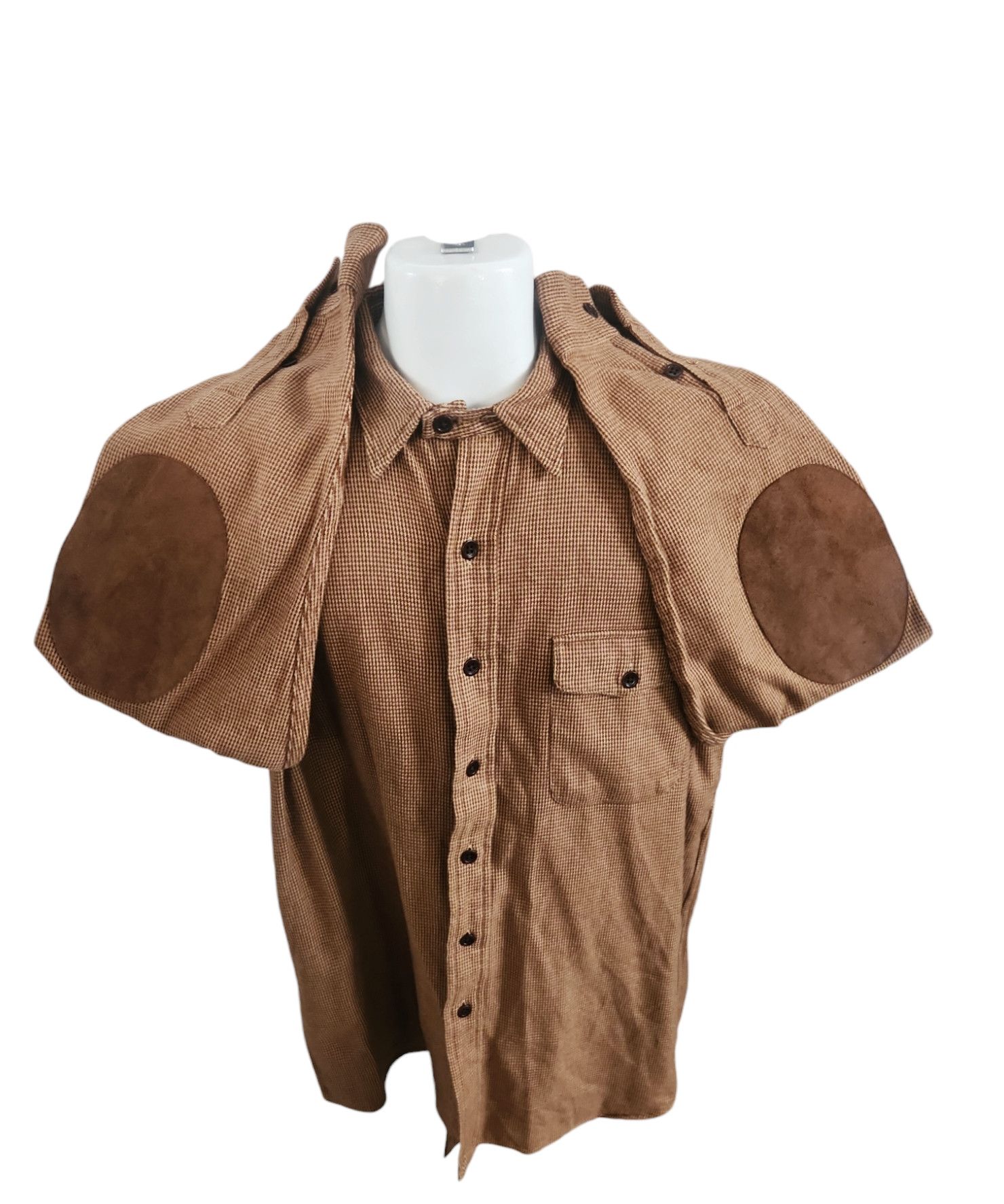 Designer × Polo Ralph Lauren × Vintage Polo Ralph Lauren Bowen Flannel Button Suede Elbow Patches Size US L / EU 52-54 / 3 - 5 Thumbnail