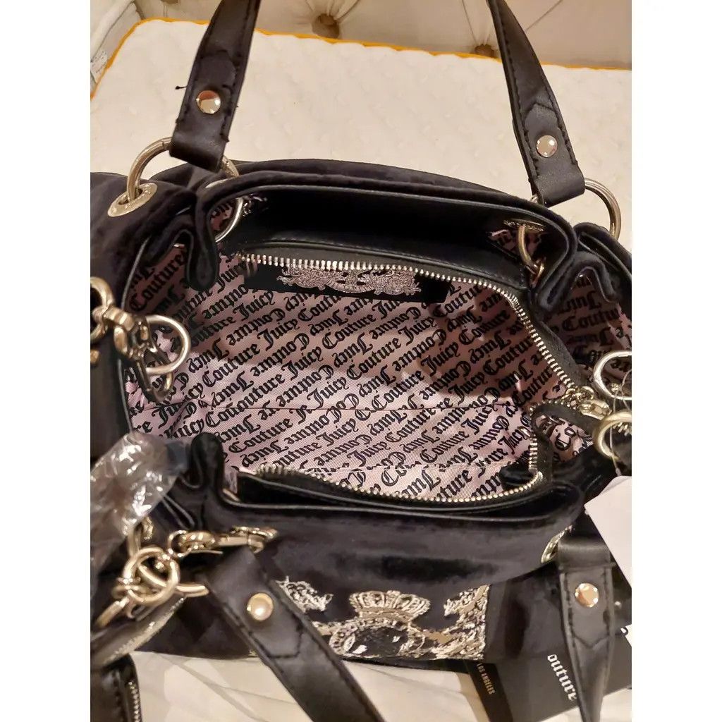 Juicy Couture Juicy Couture black velvet Scottish Terrier handbag vintage Size ONE SIZE - 10 Thumbnail