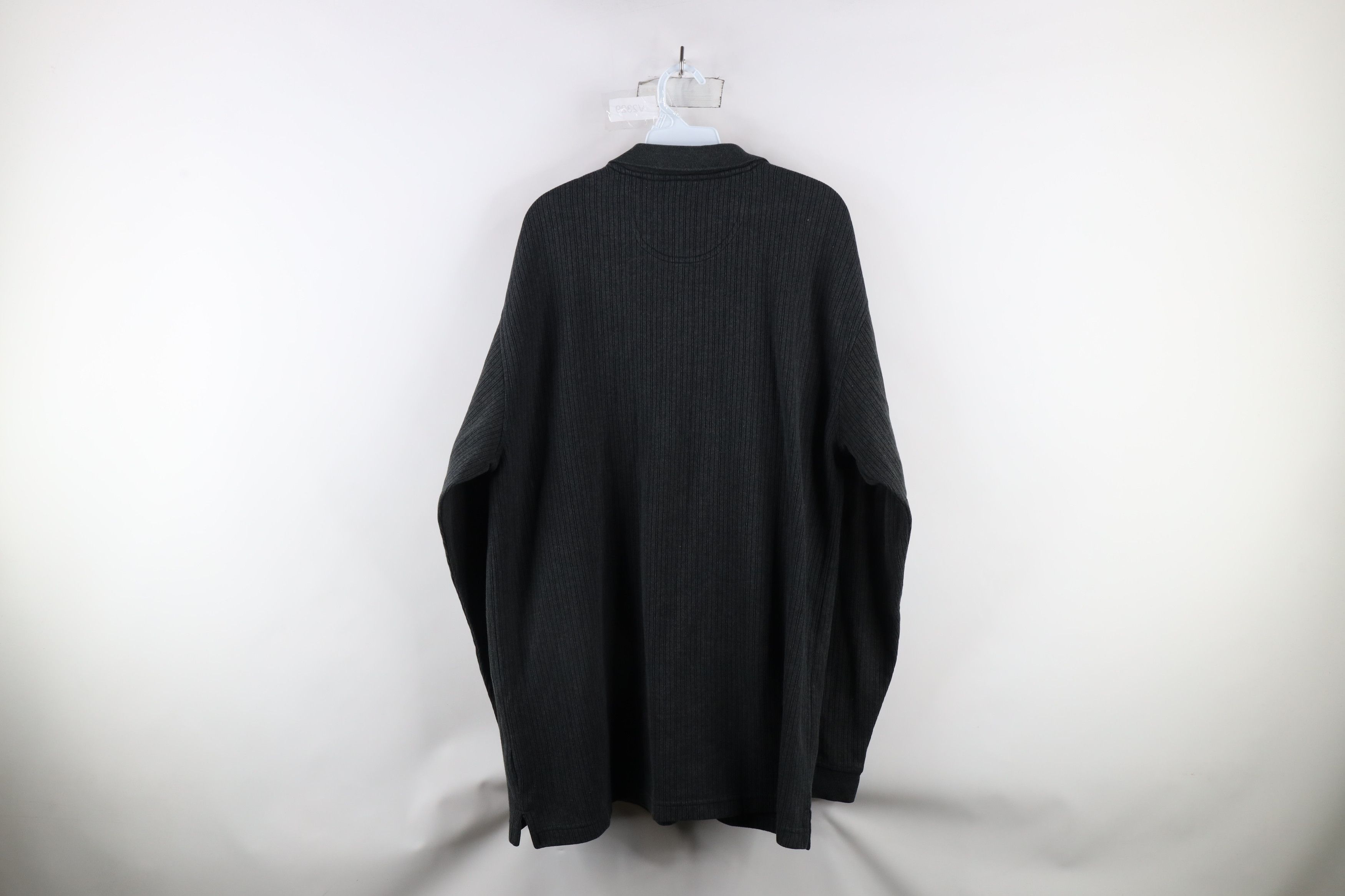 Vintage Vintage 90s Streetwear Fit Ribbed Knit Long Sleeve Polo Size US L / EU 52-54 / 3 - 5 Thumbnail