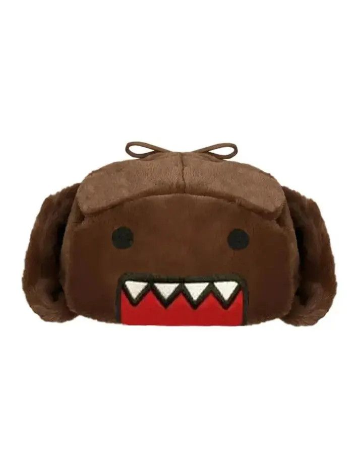 Japanese Brand × Vintage Y2K Cartoon Anime Domo Kun Hat Ushanka Hat Cute Winter Hat Size ONE SIZE - 4 Thumbnail