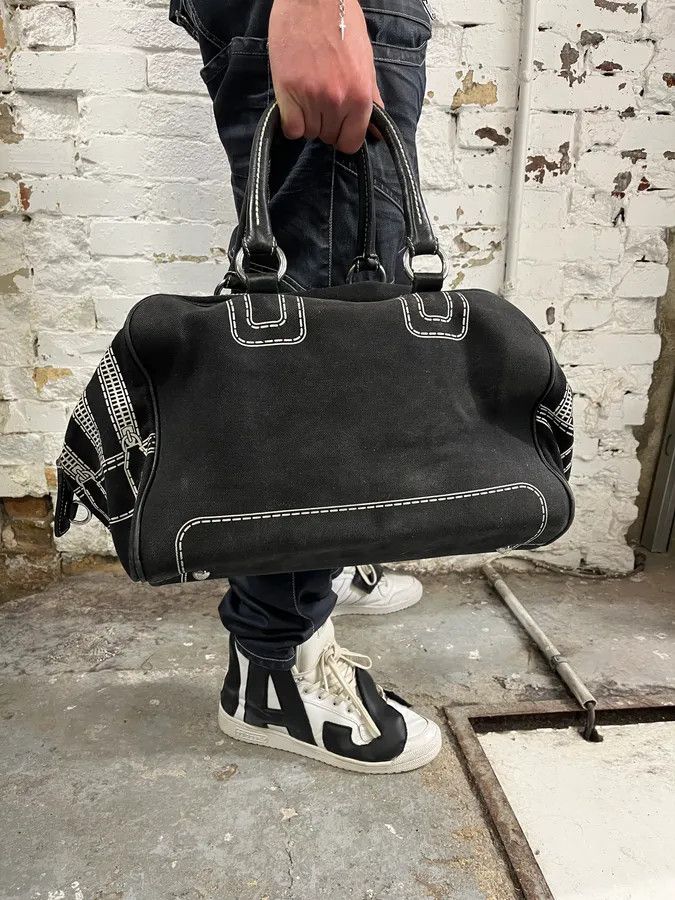 Dolce & Gabbana AW2010 Dolce & Gabbana Black Canvas Trompe Loeil Zip Lily Bag Size ONE SIZE - 4 Thumbnail