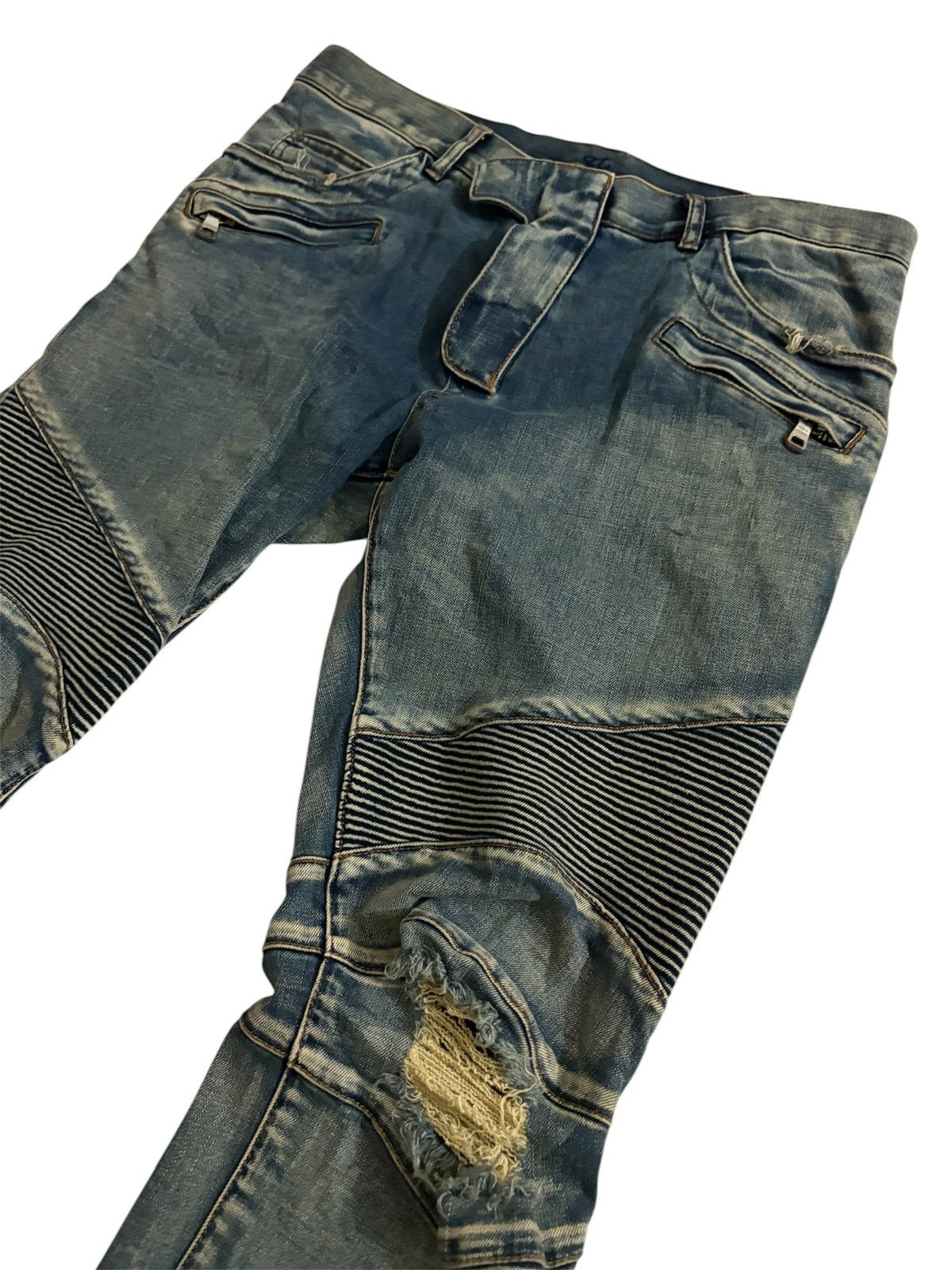 Balmain Balmain distressed biker jeans Size US 34 / EU 50 - 6 Thumbnail