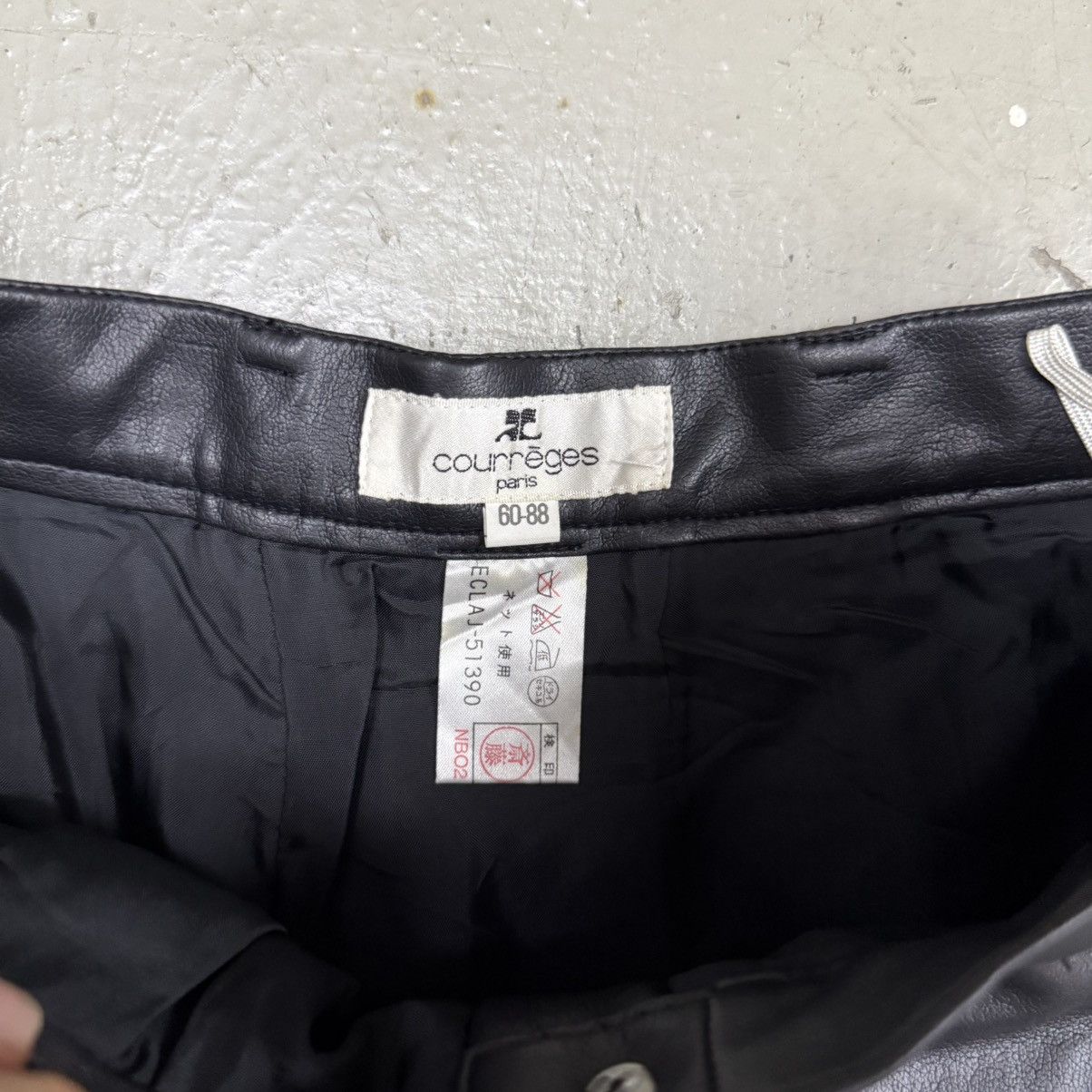 Courreges Courreges Paris Black Leather Pants Size US 26 / EU 42 - 3 Thumbnail