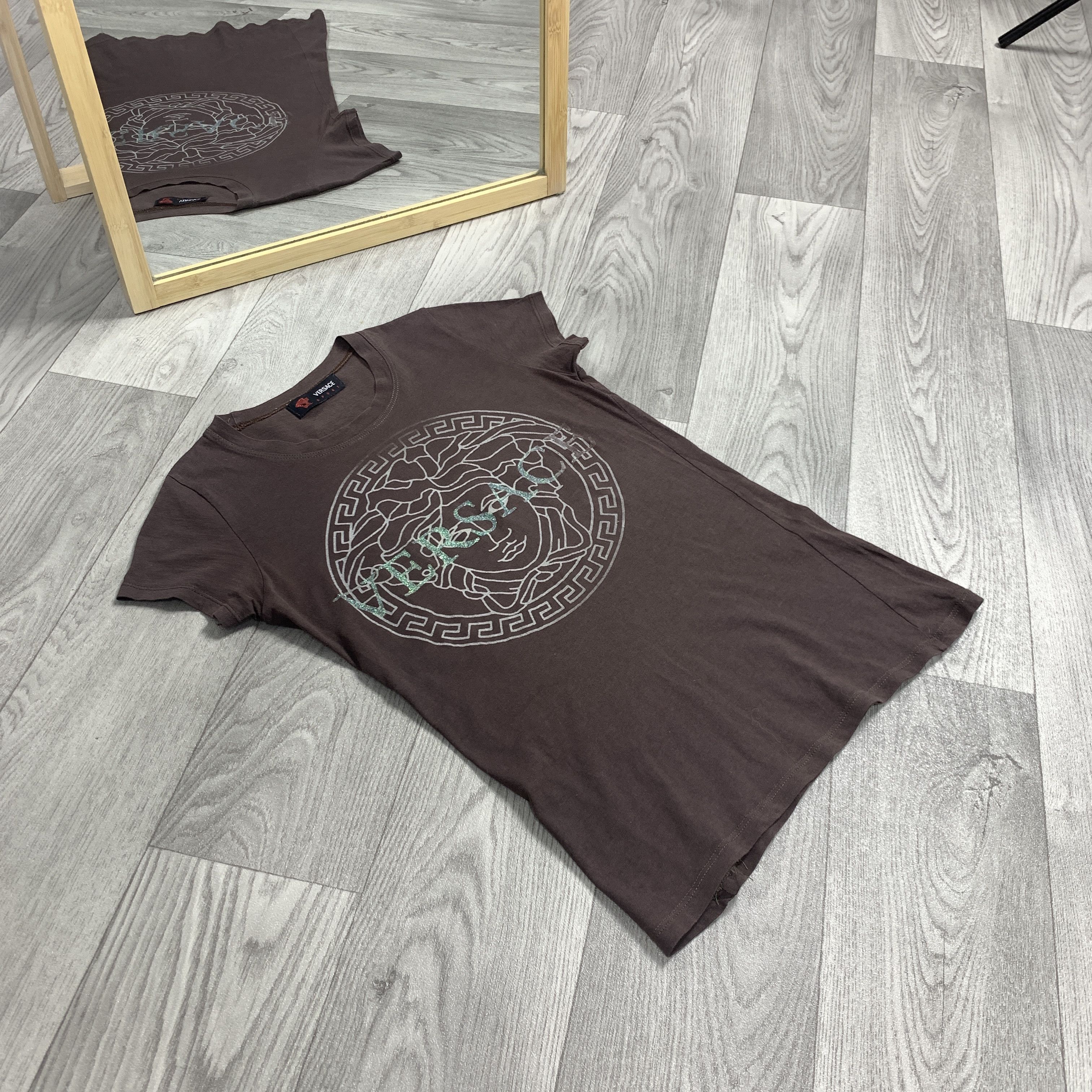 Versace Vintage Versace Y2K Graphic Medusa Brown Women's Tank Top Size S / US 4 / IT 40 - 7 Thumbnail