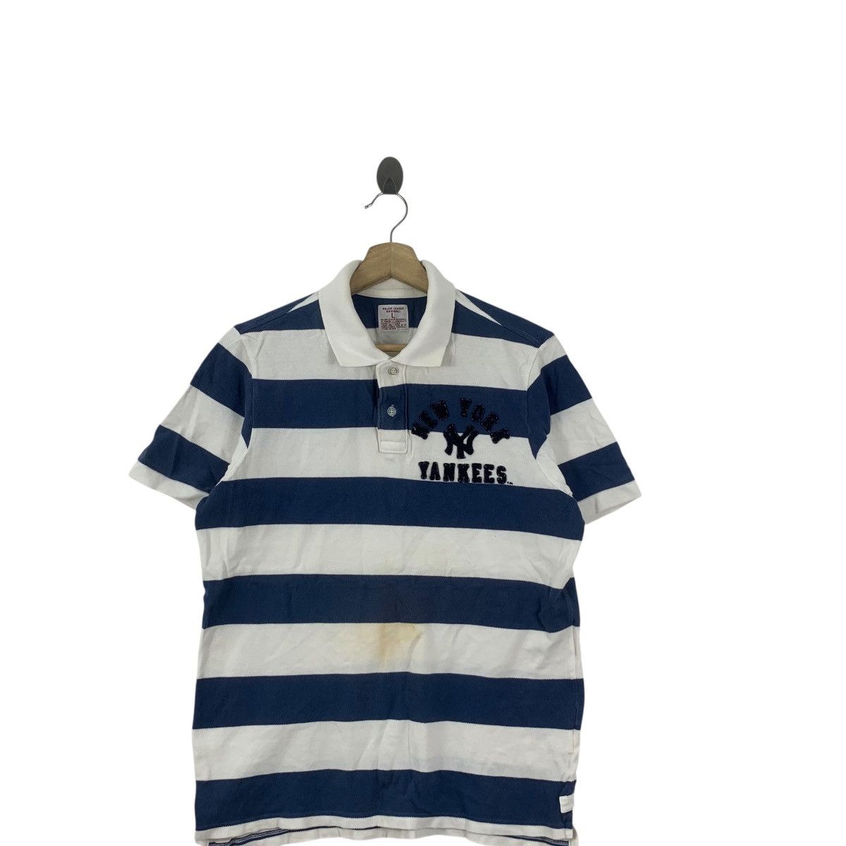 MLB Vintage MLB NEW YORK YANKEES Baseball Striped Polo Tee Shirt Size US M / EU 48-50 / 2 - 4 Thumbnail