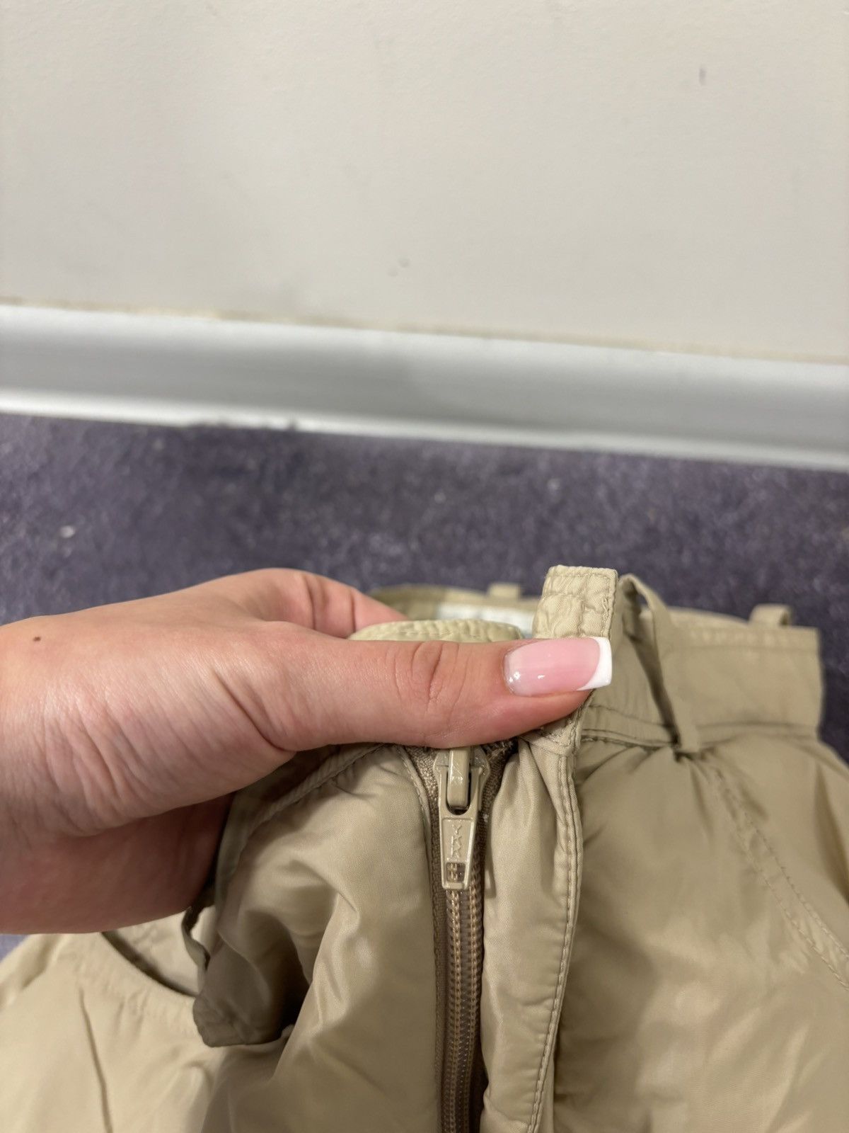 Aspesi Alberto Aspesi Women’s Rare Beige Italian Luxury Nylon Pants Size 27" / US 4 / IT 40 - 11 Thumbnail