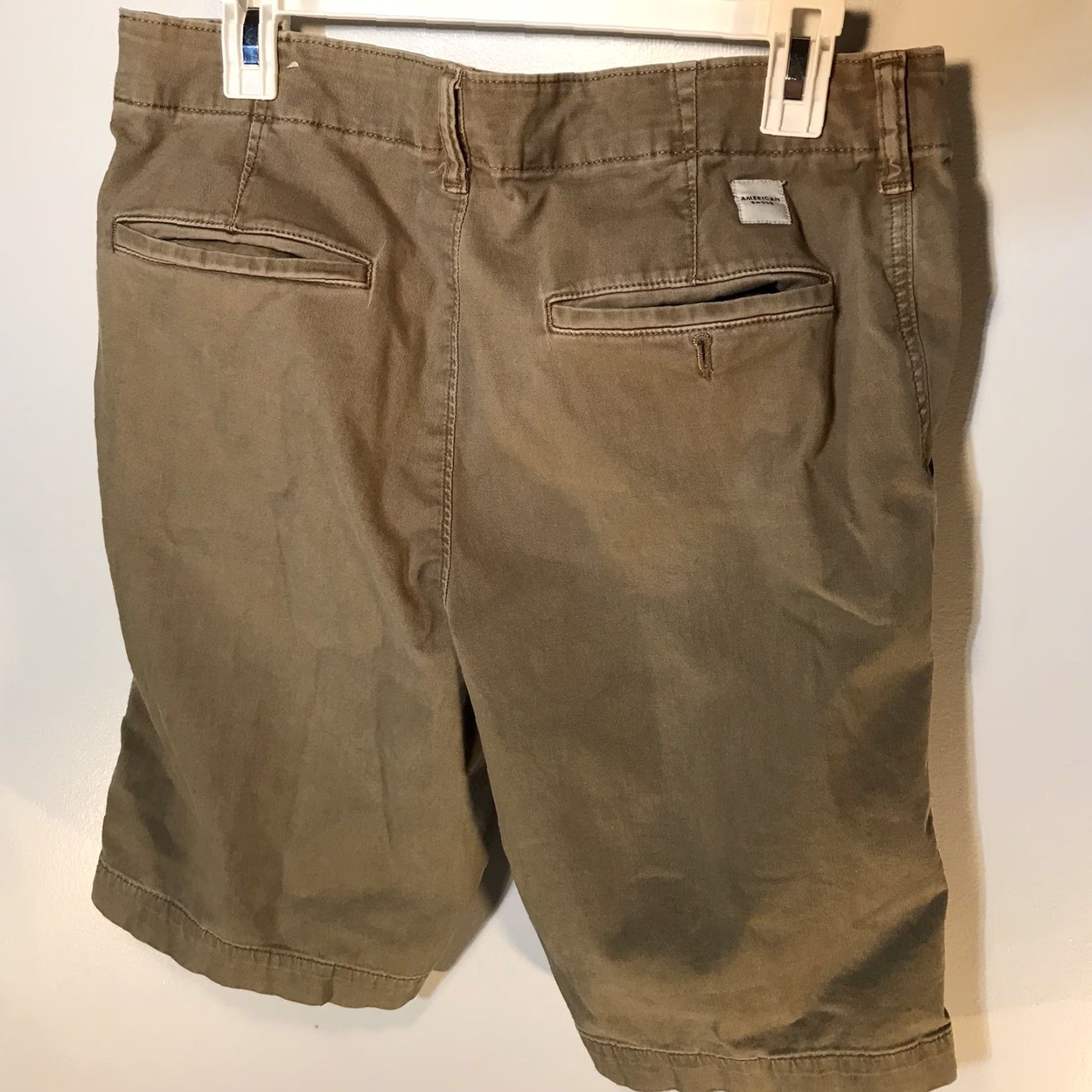 American Eagle Outfitters VINTAGE American Eagle Khaki Cargo Shorts Mens Size 31 Beige Stretch Breathable Summer Casual Size US 31 - 4 Thumbnail