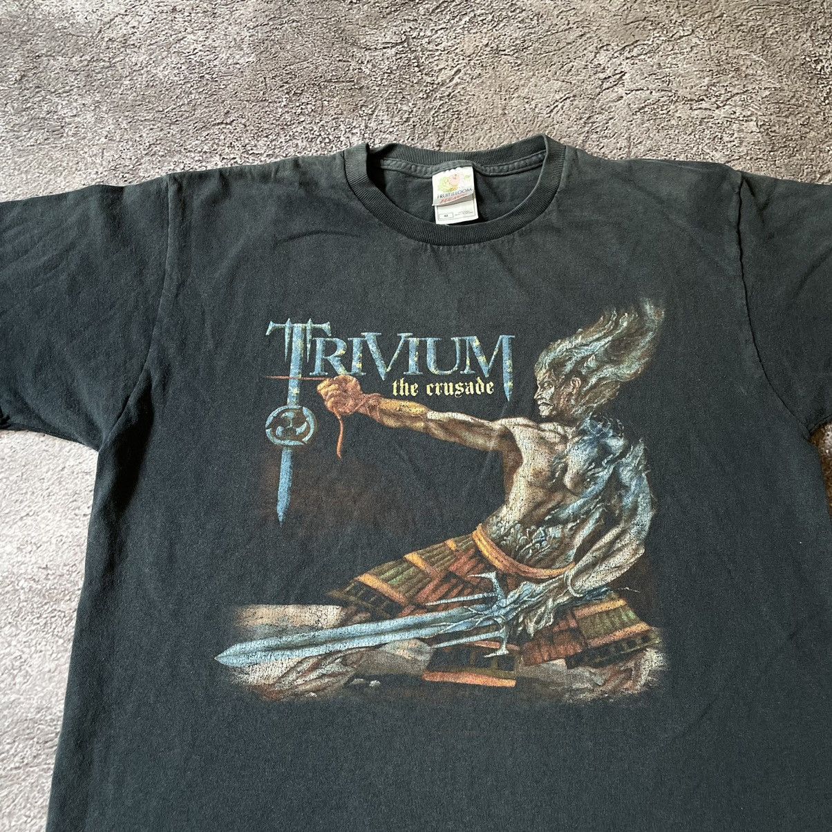 Vintage Vintage 90s Trivium Graphic Tee Sun Faded Punk Grunge Boxy M Size US M / EU 48-50 / 2 - 5 Thumbnail