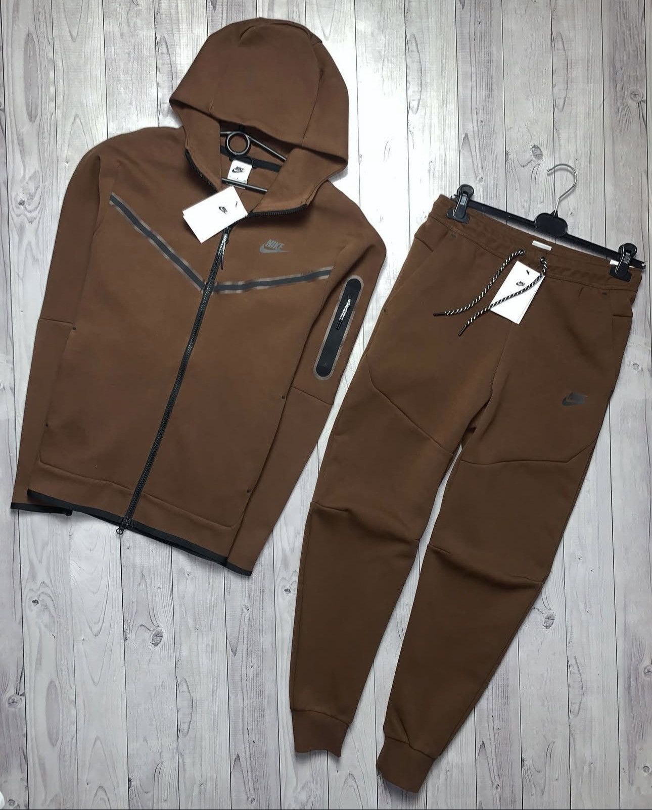 Nike Tech Fleece tracksuit drill size L rare brown
