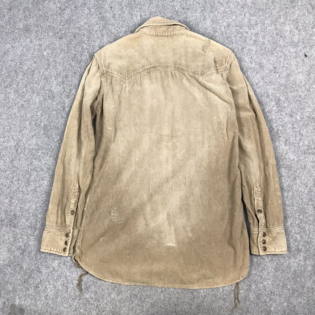 If Six Was Nine Genuine vintage Goa corduroy Distressed Snap button Shirt Size US S / EU 44-46 / 1 - 7 Thumbnail