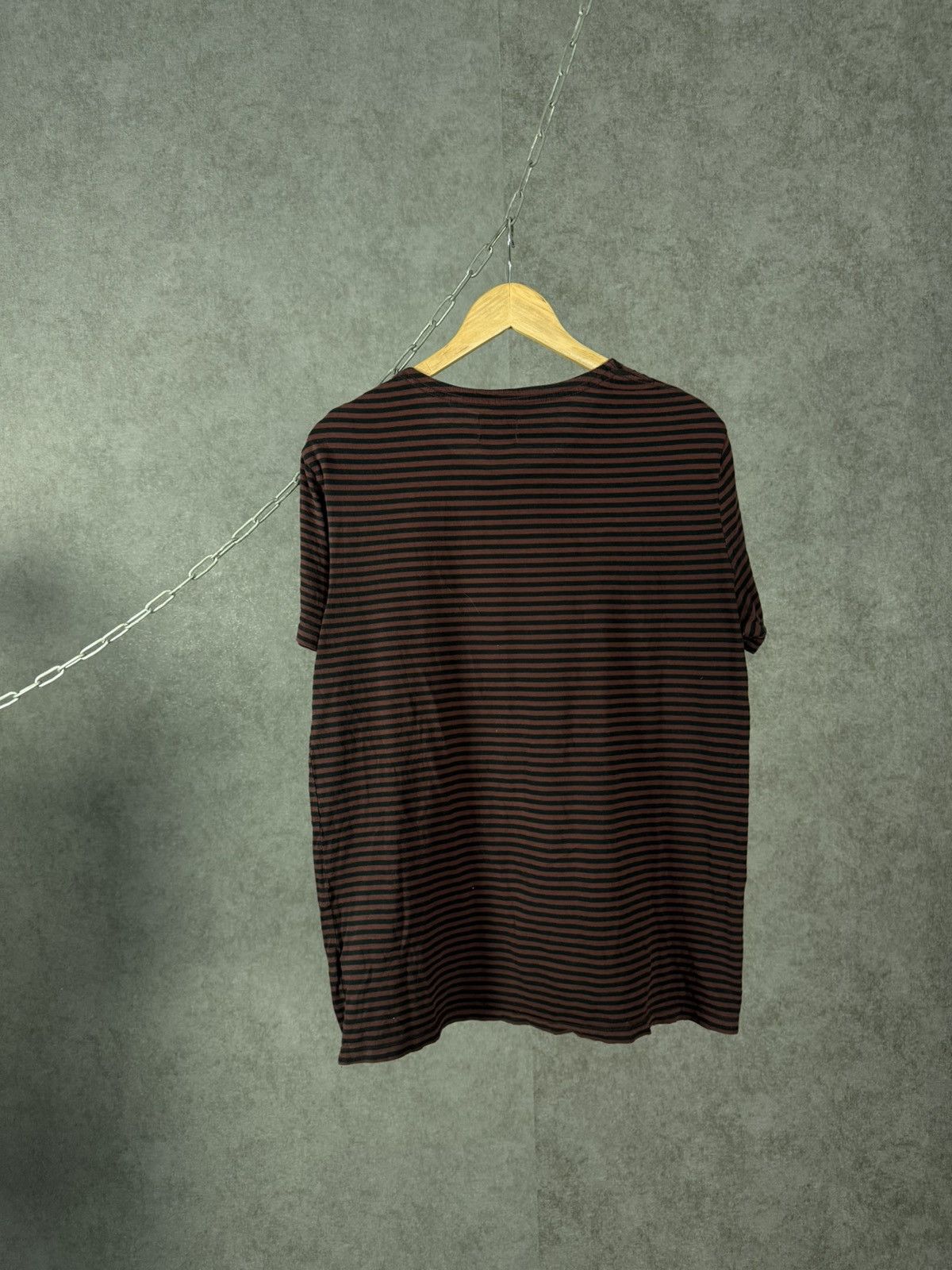 Allsaints Allsaints vintage designer logo striped tee Size US L / EU 52-54 / 3 - 5 Thumbnail