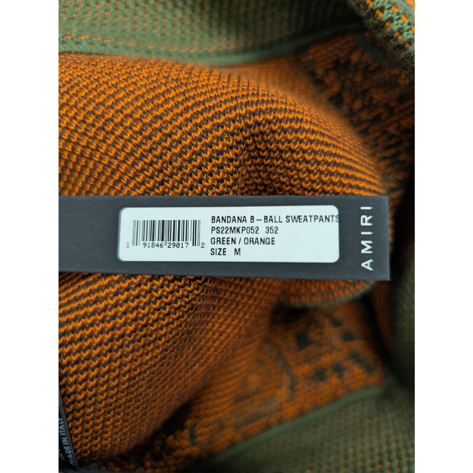 Amiri o1rshd1 Q:2 / Bandana B-Ball Sweatpants in Green/Orange Size US 32 / EU 48 - 20 Thumbnail