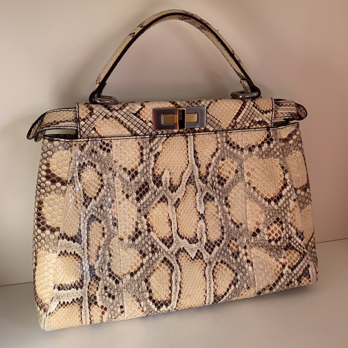 Fendi Fendi python peekaboo bag Size ONE SIZE - 16 Thumbnail