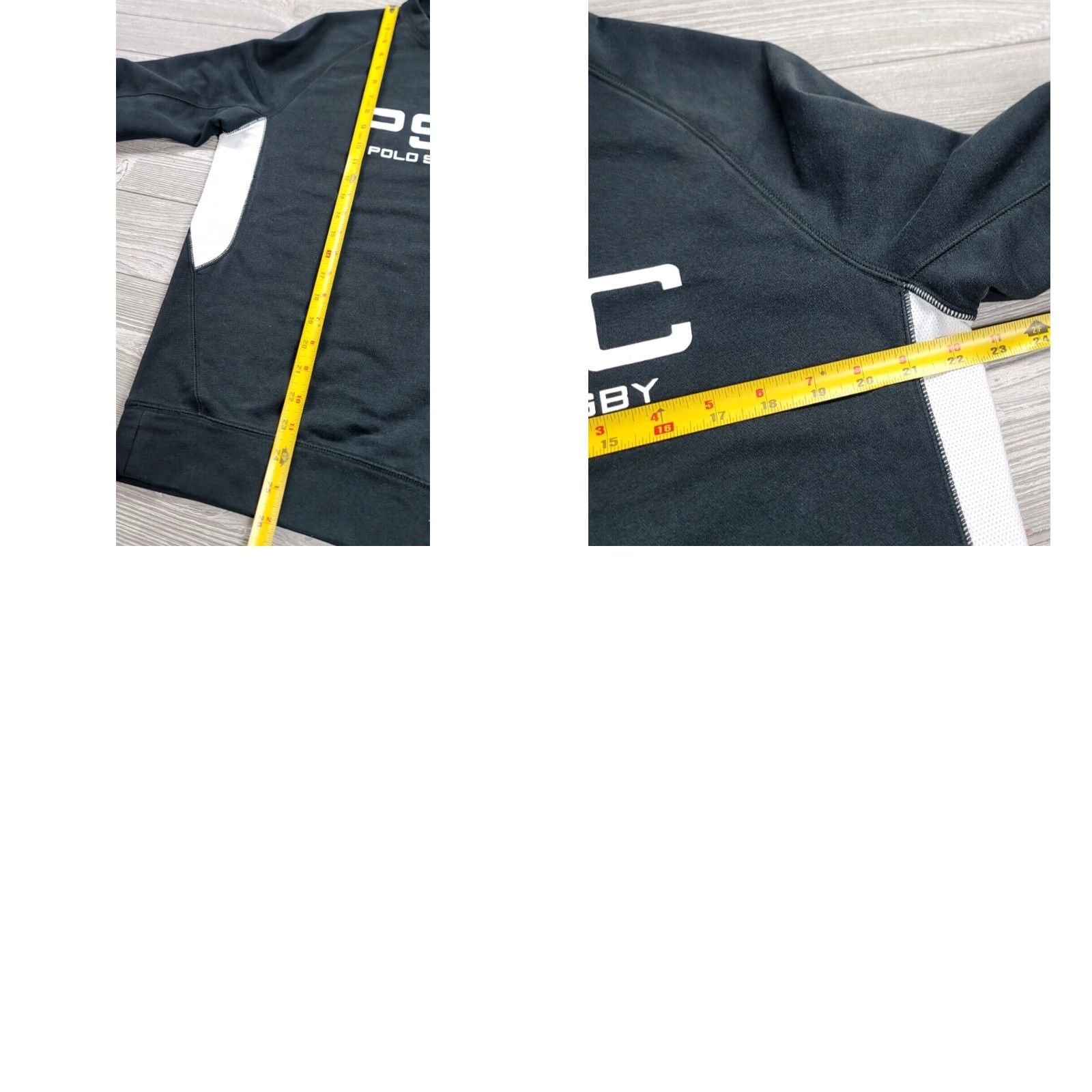 Vintage Polo Sport Ralph Lauren Black White Rugby Crewneck Men M Performance Sweatshirt Size US M / EU 48-50 / 2 - 9 Thumbnail