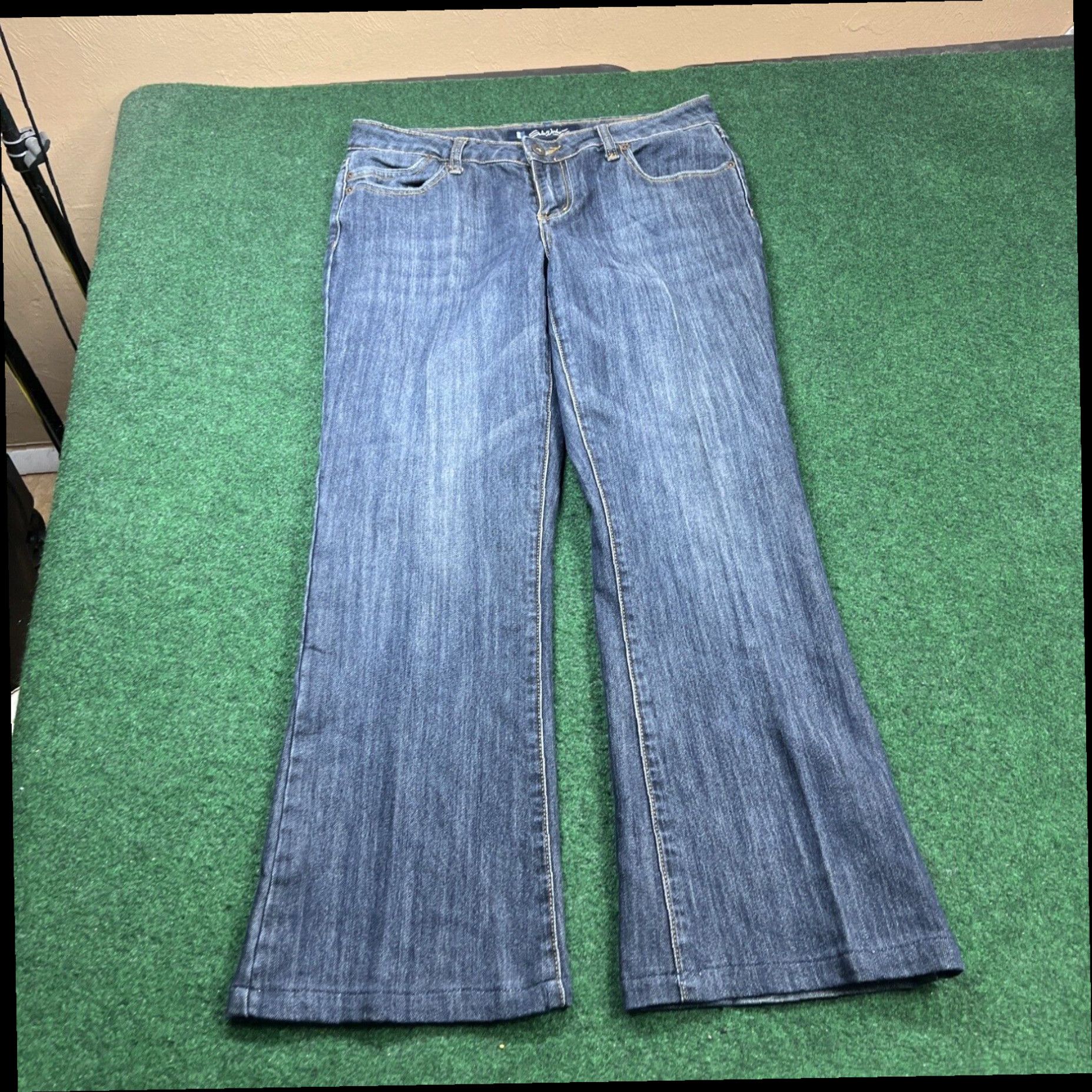 Vintage Salt Works Jeans Womens Size 10P Blue New York City Mid Rise Boot Dark Wash Size 32" / US 10 / IT 46 - 1 Thumbnail