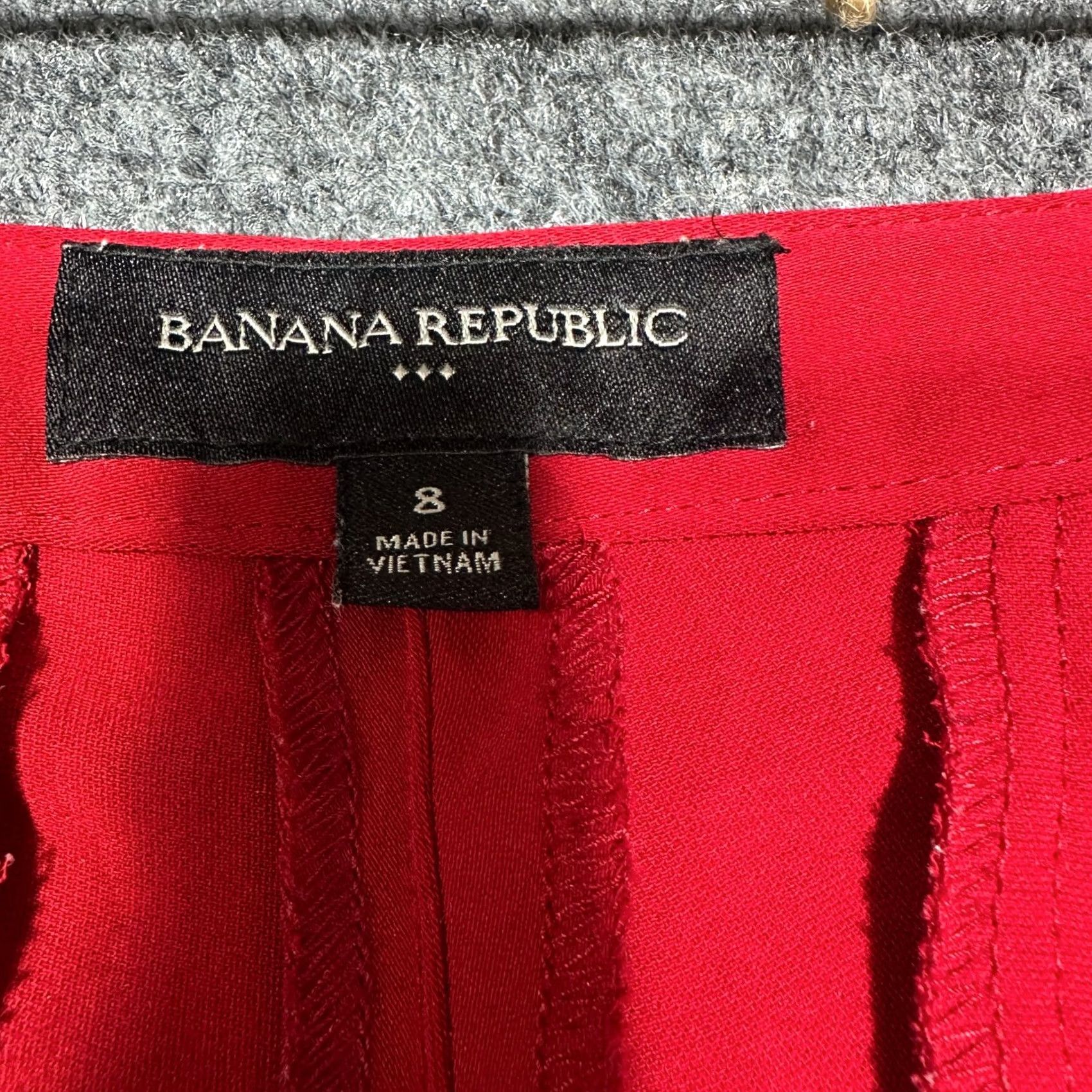Banana Republic Banana Republic Pants Womens 8 Dress Pants Straight Leg Pockets Zip Fly Red 29 in Inseam 26 in Regular Rise 8.5-10.5 in Size 30" / US 8 / IT 44 - 4 Thumbnail