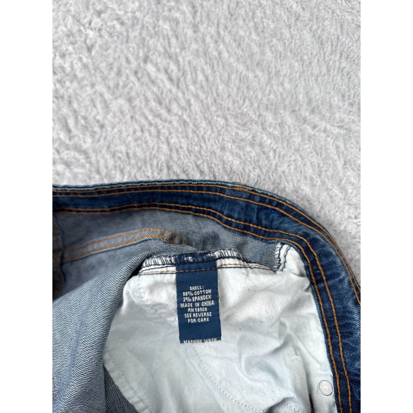 Denime Reba Jeans Womens 8 Blue Denim Bootcut Mid Rise 30x31 Cotton 5-Pocket Distressed Zipper Cowboy Southwestern Designer Tank? Size 30" / US 8 / IT 44 - 7 Thumbnail