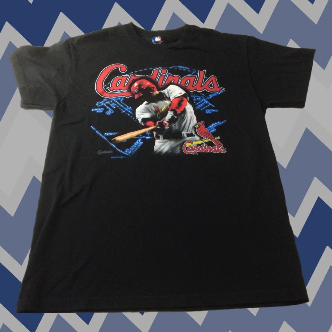 MLB VINTAGE St Louis Cardinals Swinging Bat T Shirt Sz M NWOT Black Genuine Merchandise MLB Size US M / EU 48-50 / 2 - 1 Thumbnail