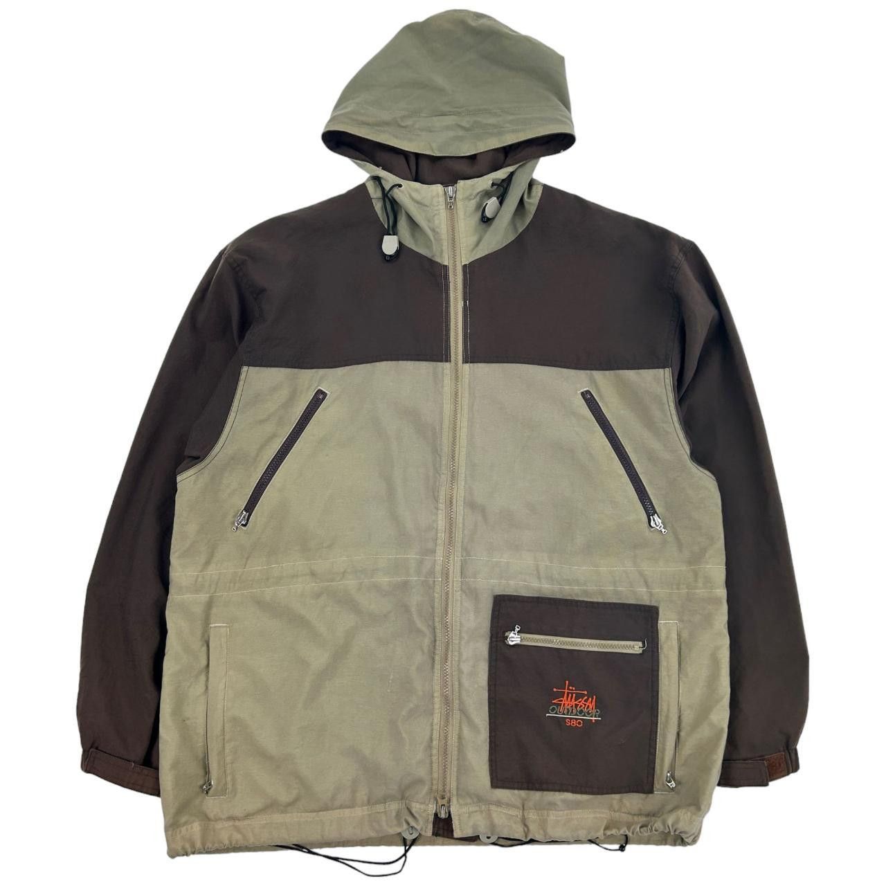 image of Vintage Stussy Outdoor Jacket Size XL in Tan, Men's