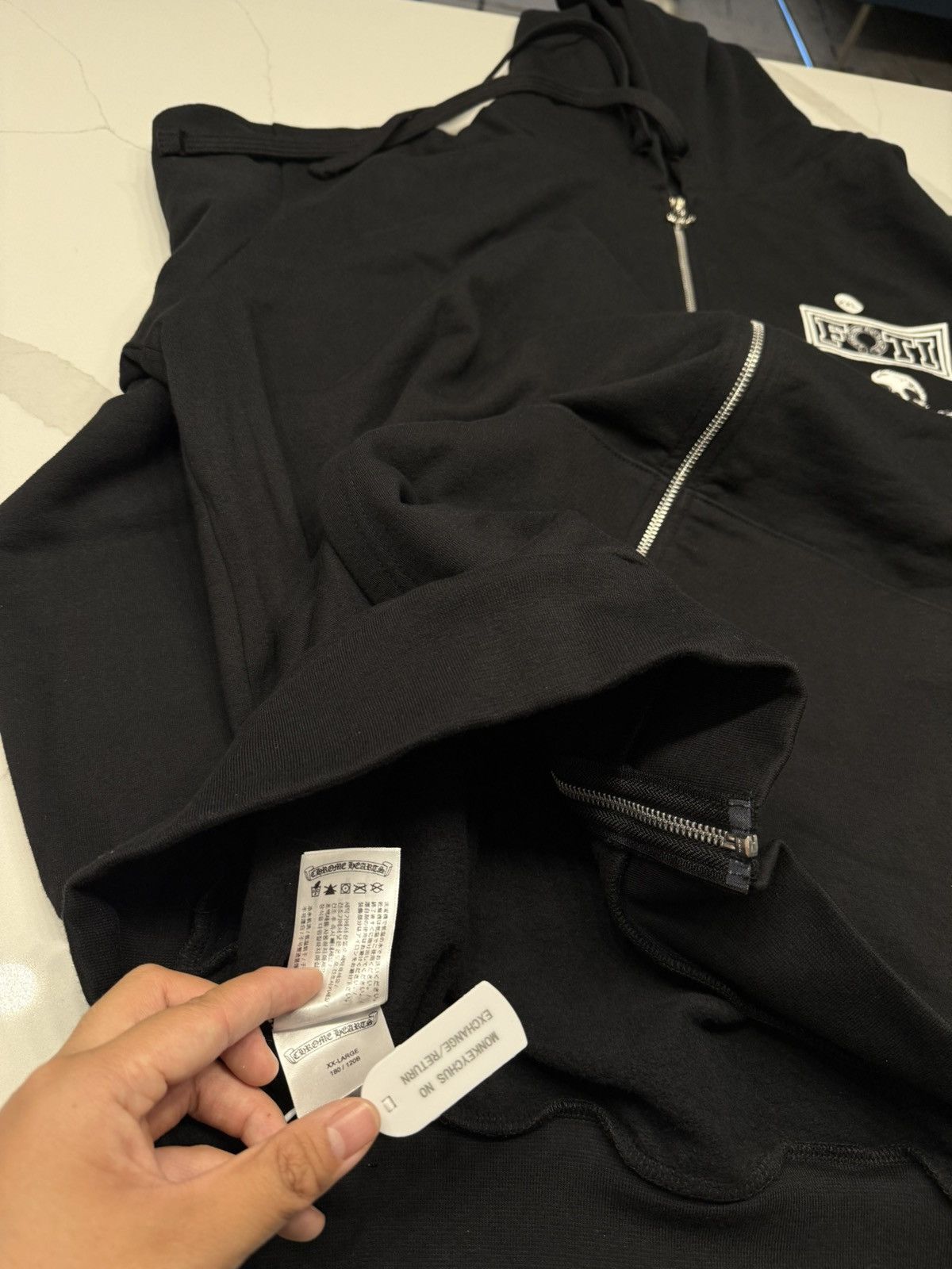 Chrome Hearts 🔥Chrome Hearts Black Foti Zip up Hoodie🔥 Size US XXL / EU 58 / 5 - 5 Thumbnail