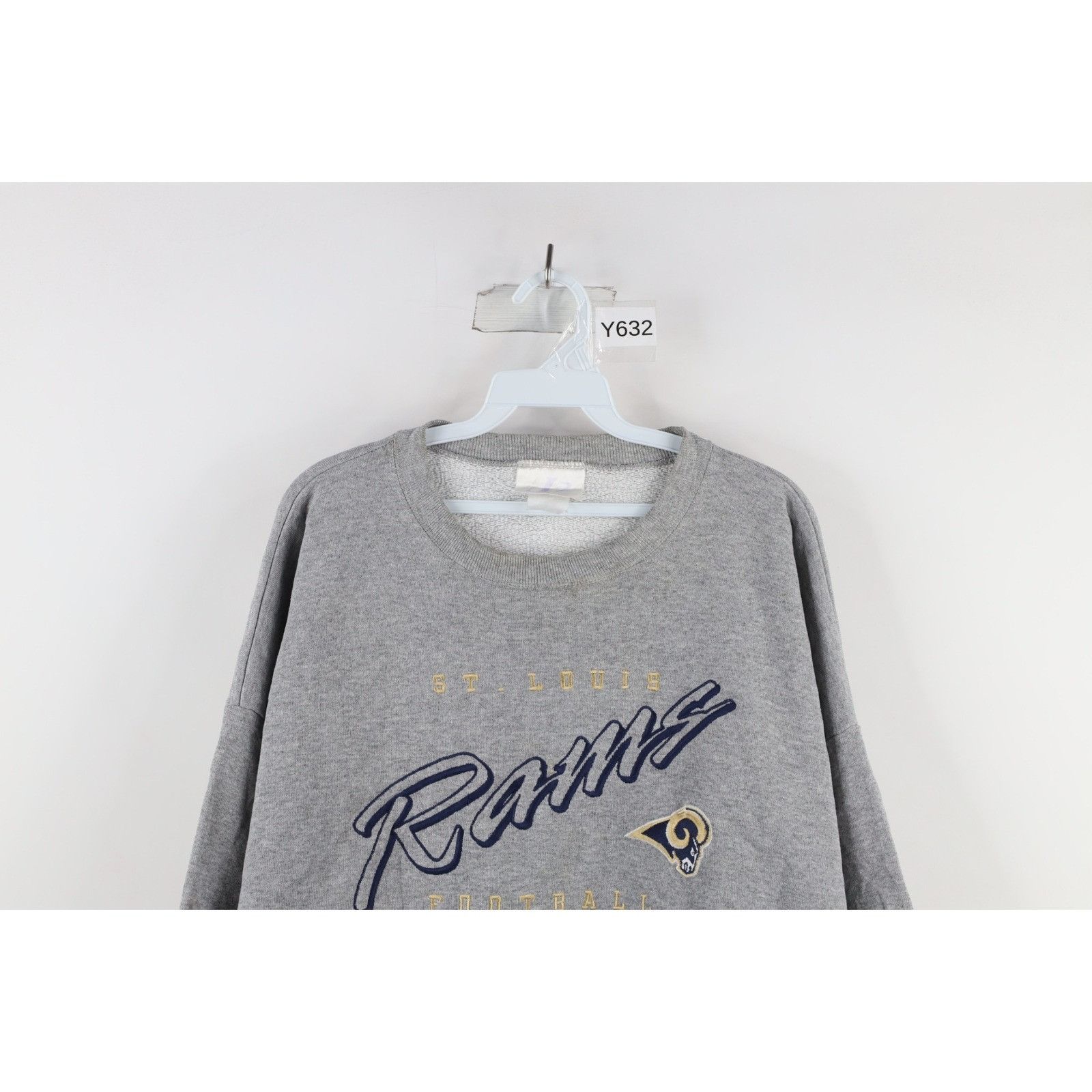 Vintage Vintage 90s Spell Out Script St Louis Rams Sweatshirt Size US XXL / EU 58 / 5 - 2 Thumbnail