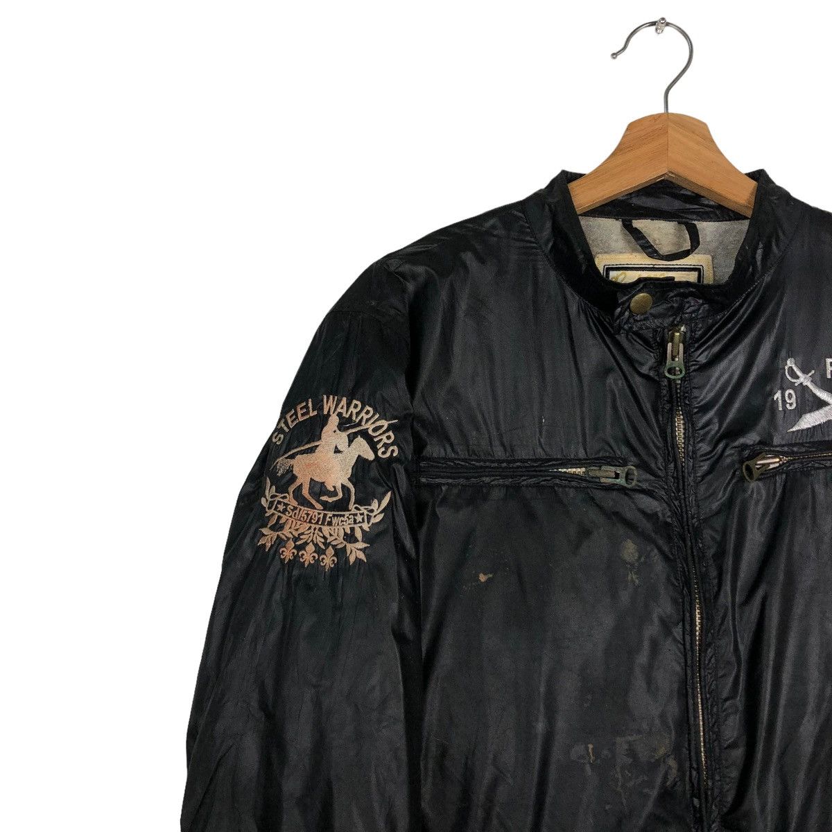 Japanese Brand VINTAGE BIKER JACKET PUNK DESIGN PARACHUTE REALMASTER STEEL Size US M / EU 48-50 / 2 - 5 Thumbnail