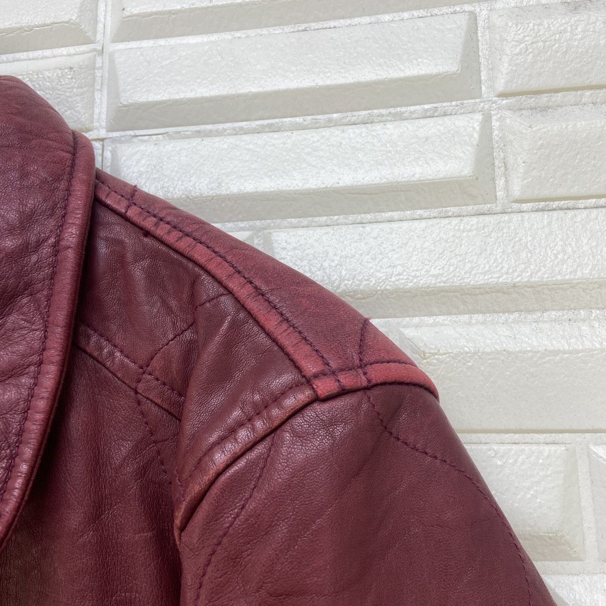 Avirex Avirex Varsity Sheepskin Leather Biker Jacket Size US S / EU 44-46 / 1 - 9 Thumbnail