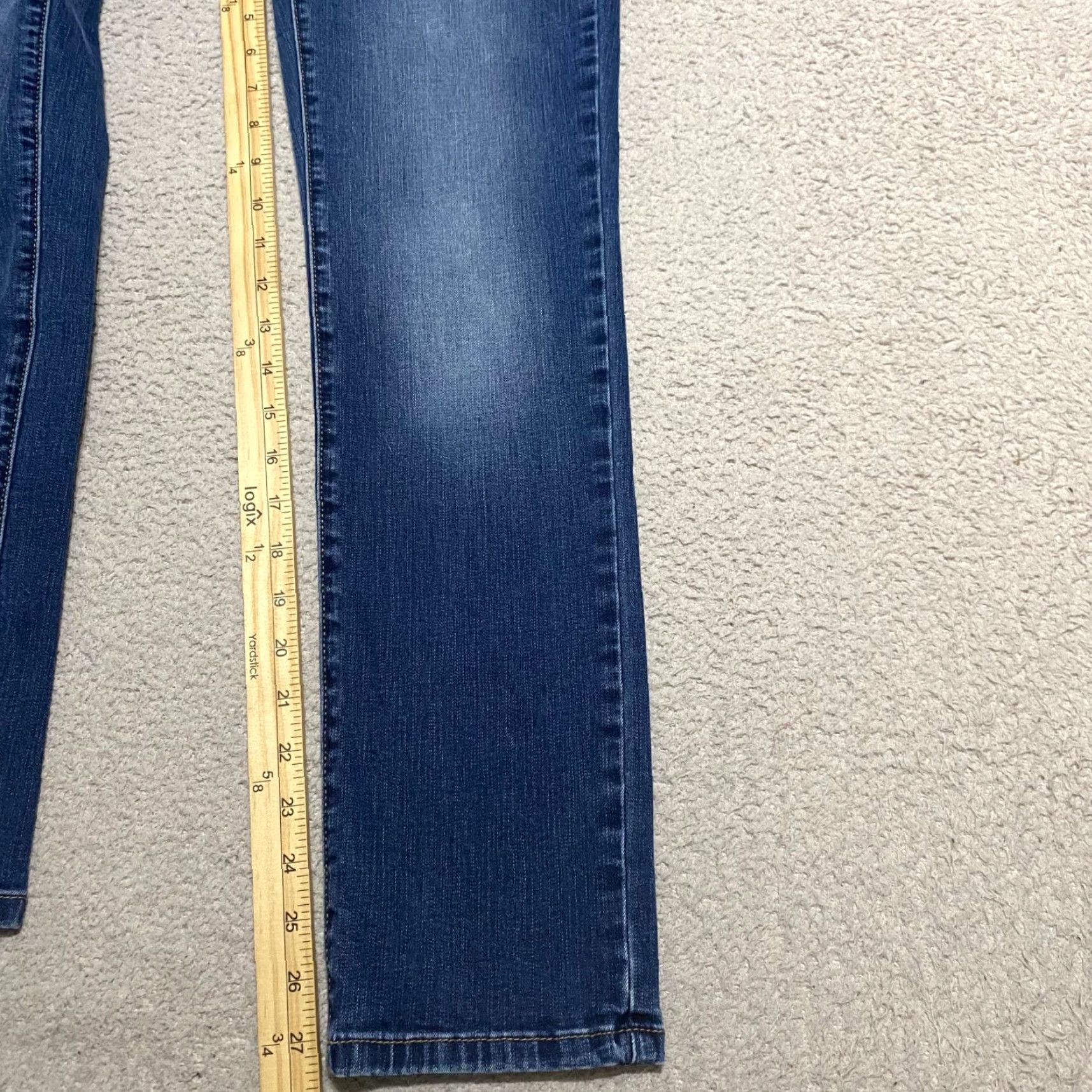 Apt. 9 Apt. 9 Womens Jeans Blue Denim Medium Wash Straight Crop Low Rise Distinct 5-Pocket Design 27 In Inseam Size 26" / US 2 / IT 38 - 6 Thumbnail