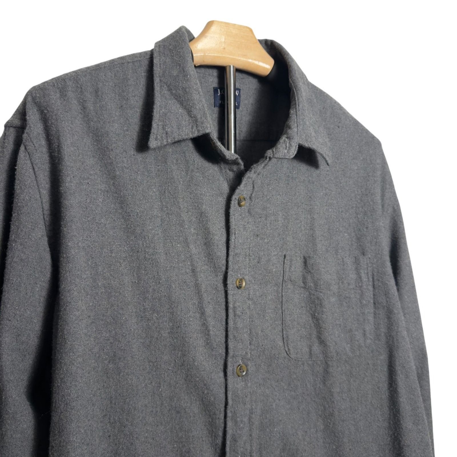 J.Crew J. Crew Classic Flannel Shirt Long Sleeve - Grey Size US L / EU 52-54 / 3 - 2 Thumbnail