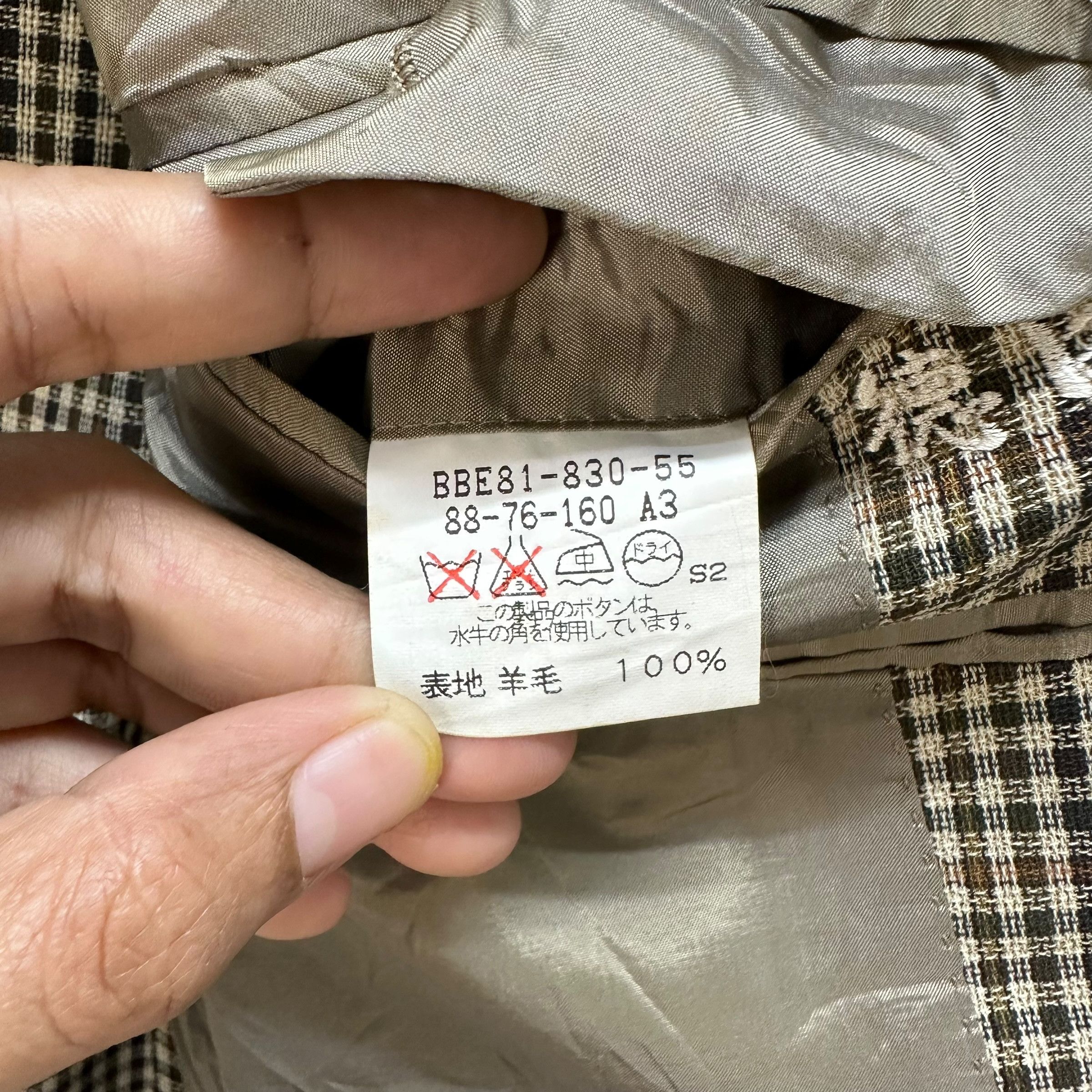Burberry BURBERRY Small Check Wool Tailored Jacket Blazer #A73-1762 Size 40R - 9 Thumbnail