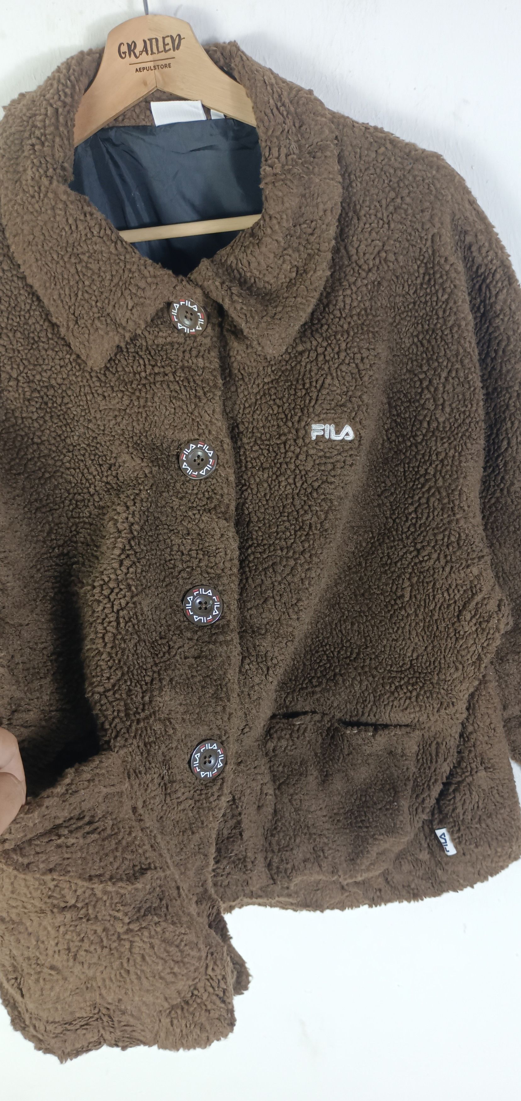 Fila Fila Sherpa Button Up Spell Out Size XL / US 12-14 / IT 48-50 - 12 Thumbnail