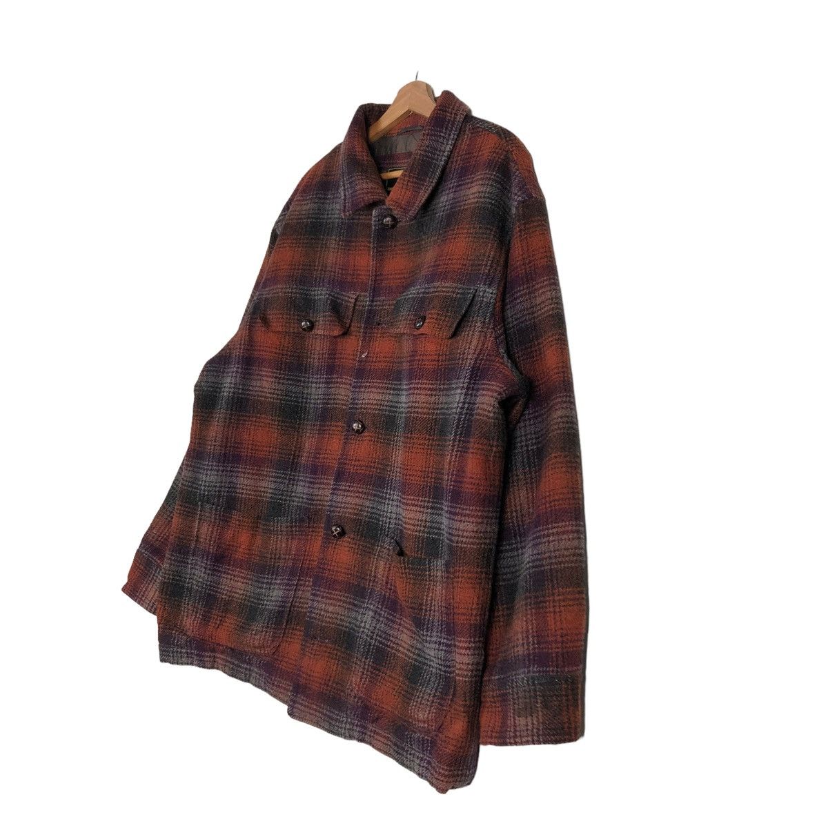 Flannel 🔥VINTAGE WOOL FLANNEL JACKET ZIPPER BE-HOT ISSEY MIYAKE Size US L / EU 52-54 / 3 - 2 Thumbnail
