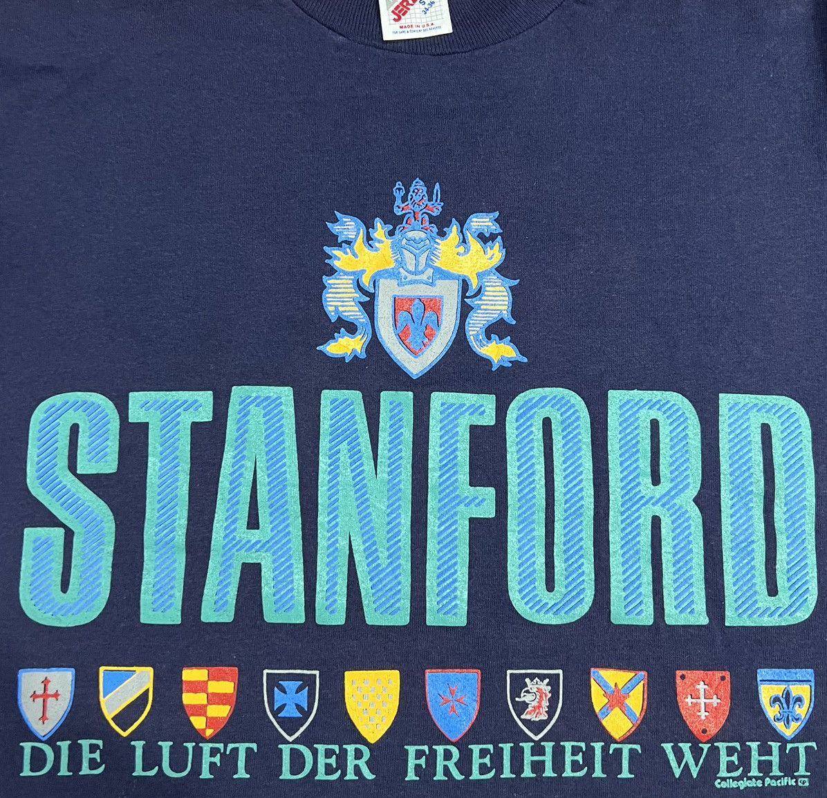 Vintage 90s Vintage Stanford University Flag tee Size US S / EU 44-46 / 1 - 2 Thumbnail