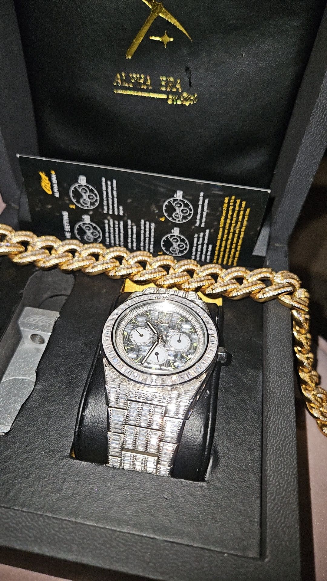 Other Fully Iced Baguette Alpha Era GLD Size ONE SIZE - 1 Thumbnail