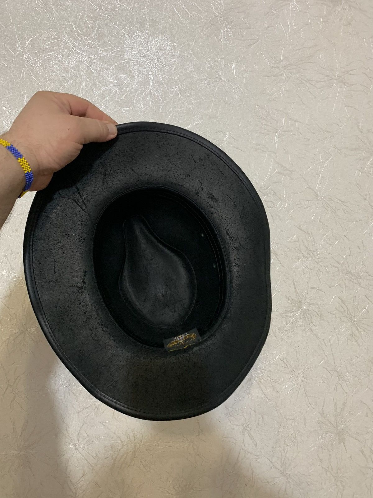 Cowboy Equipment × Herschel Supply Co. Rare Henschel Leather Vintage Black Cowboy Hat Made in USA Size ONE SIZE - 7 Thumbnail