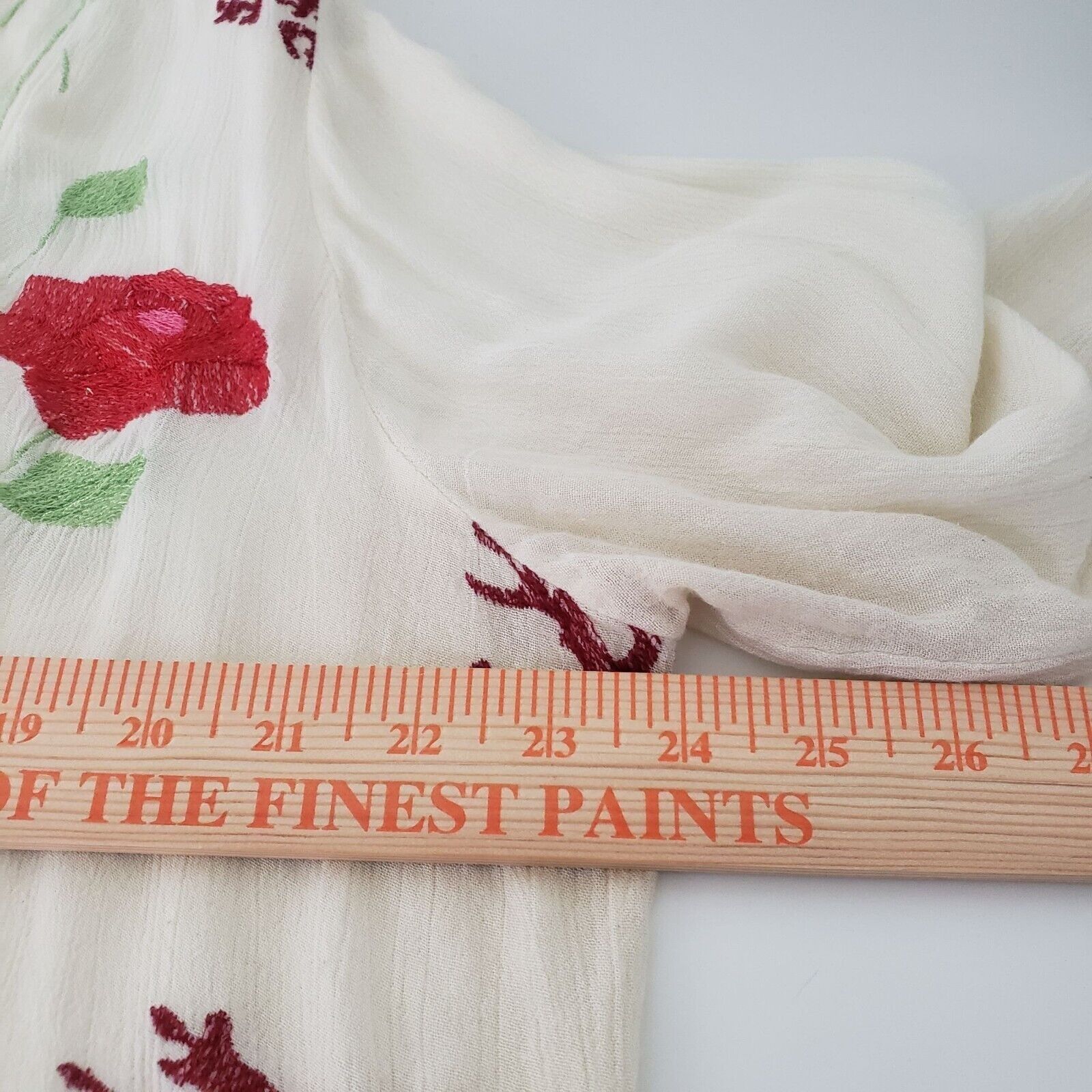 Designer Velzera Embroidered Floral Tunic Womens Size 2XL White Boho Size XXL / US 16-18 / IT 52-54 - 9 Thumbnail