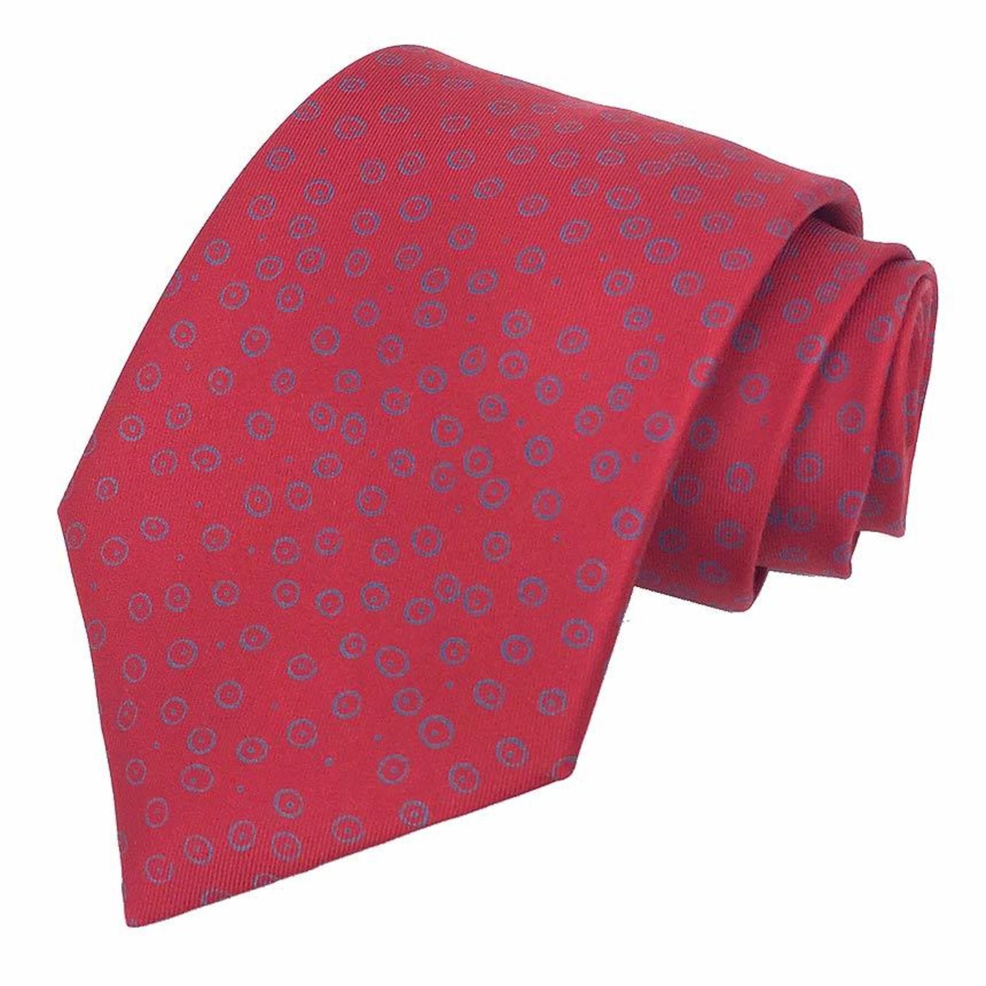 image of Hermes Tie, Polka Dot Pattern, Geometric Red, Men's in Red Color