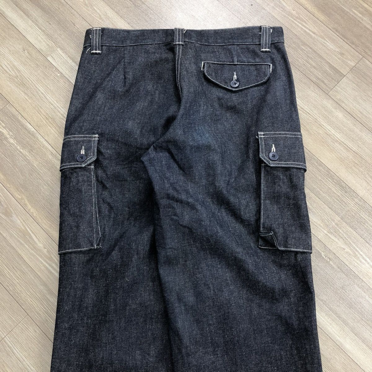 Designer × Vintage × agnes b. 🇫🇷 Vintage Agnes B. Homme Paris Military Cargo Denim Pants Size US 31 - 15 Thumbnail