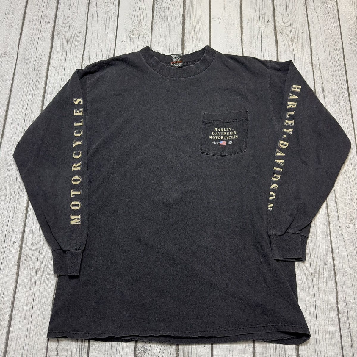 Harley Davidson × Vintage Vintage Harley Davidson long sleeve tee Size US L / EU 52-54 / 3 - 2 Thumbnail