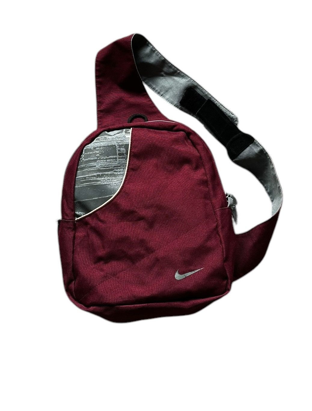 00S Nike Vintage Basic Logo Streetwear Sling Bag in Red, Men's